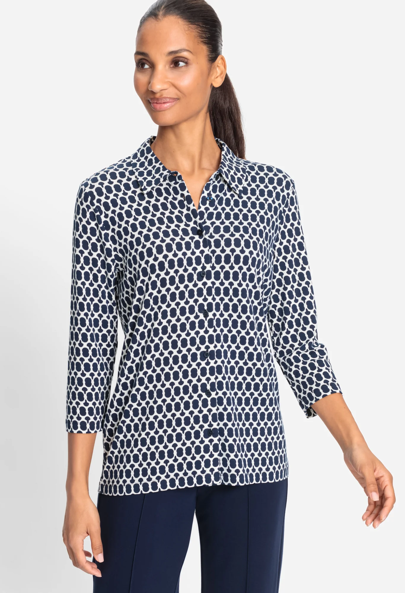 Printed Jersey Blouse