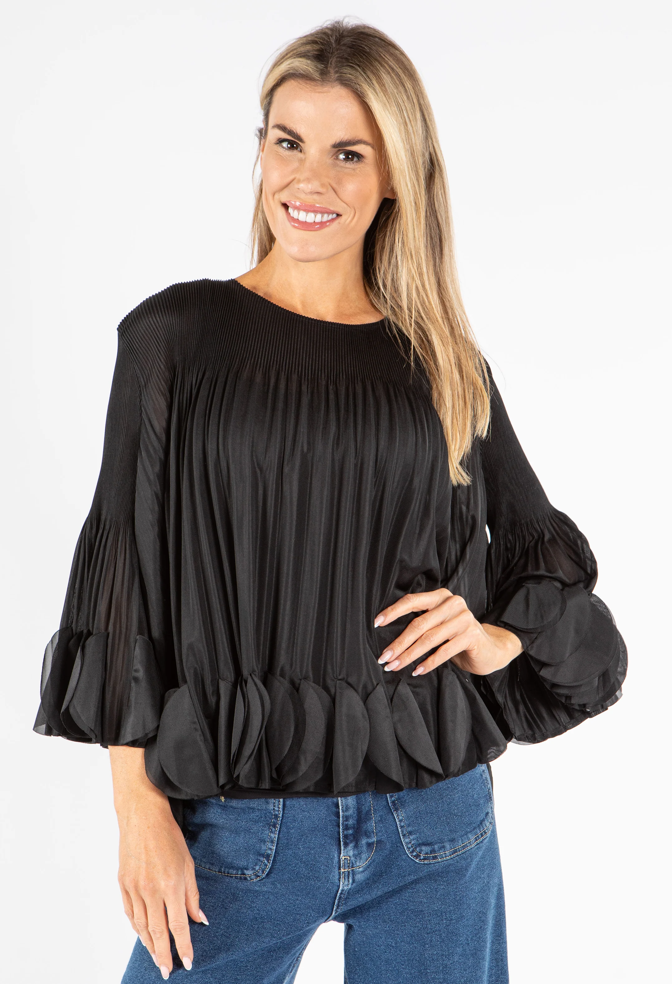 Petal Pleated Blouse