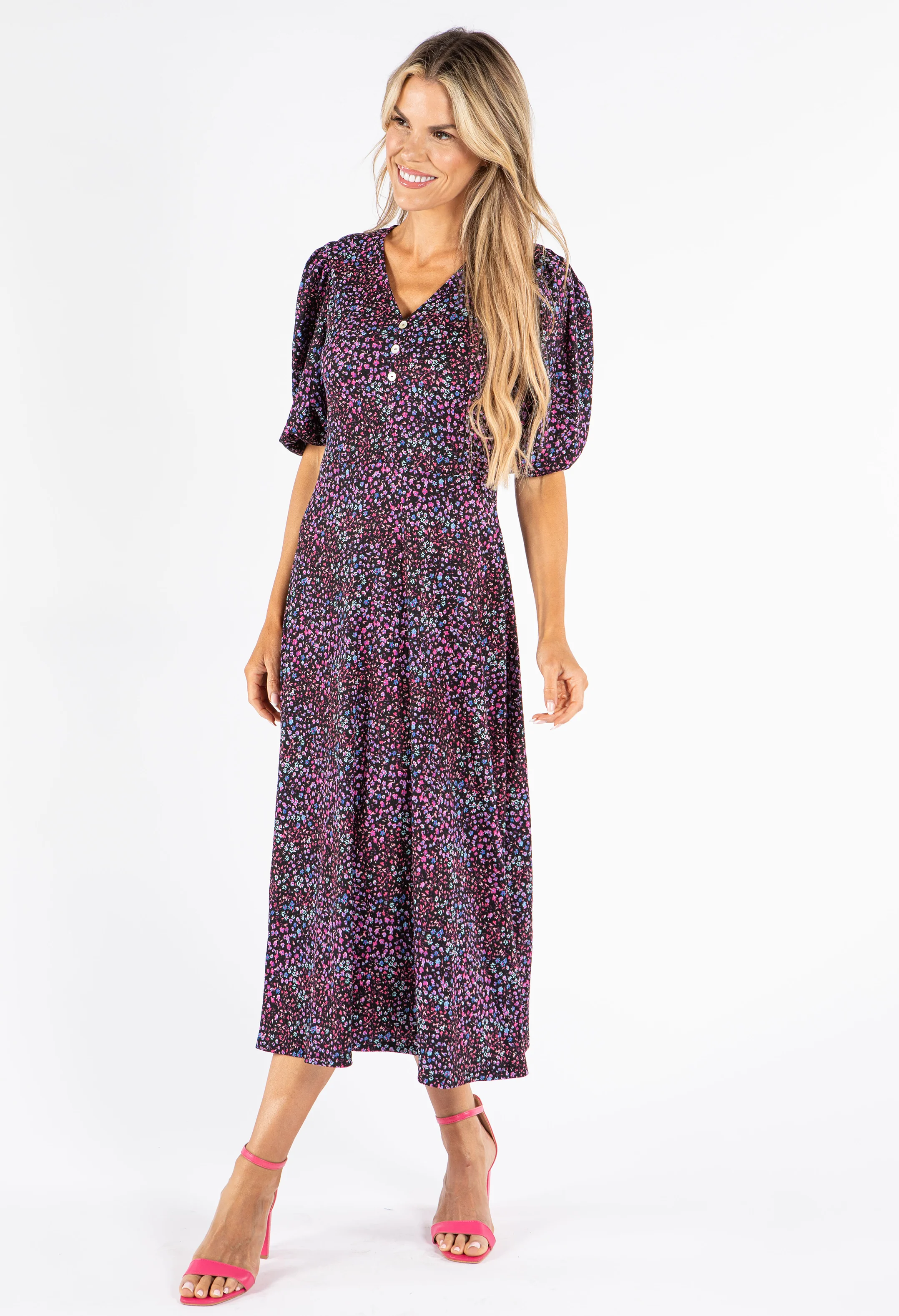 Miami Ditsy Print Dress