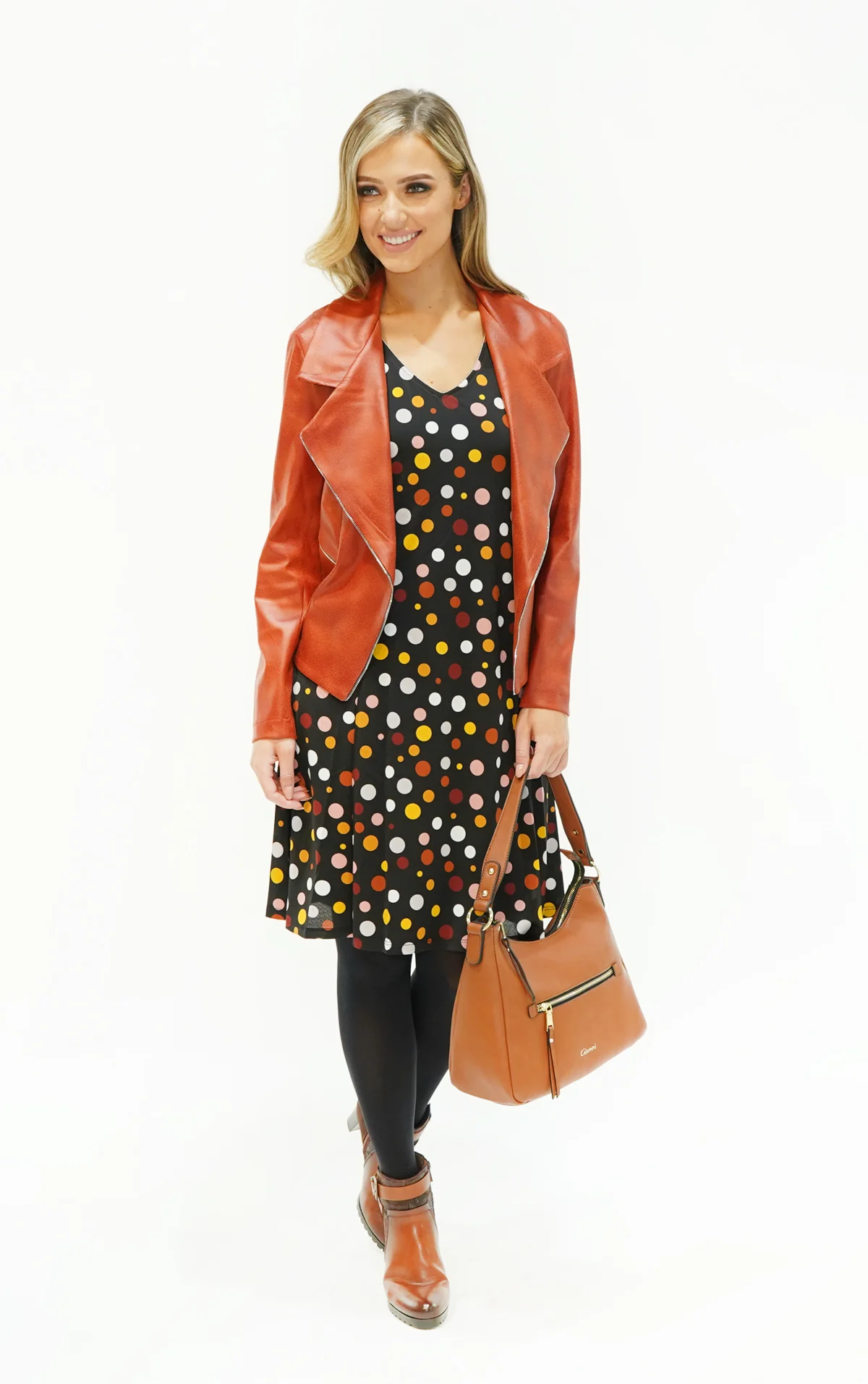 Rust Biker Style Jacket