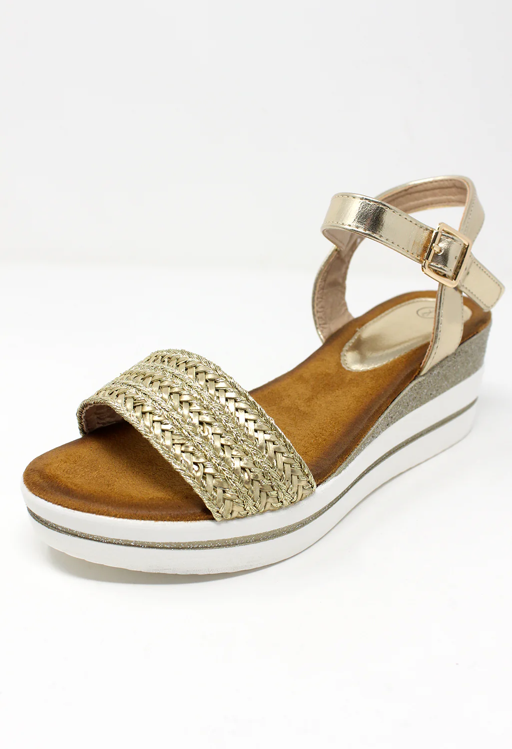 Gold Wedge Sandal