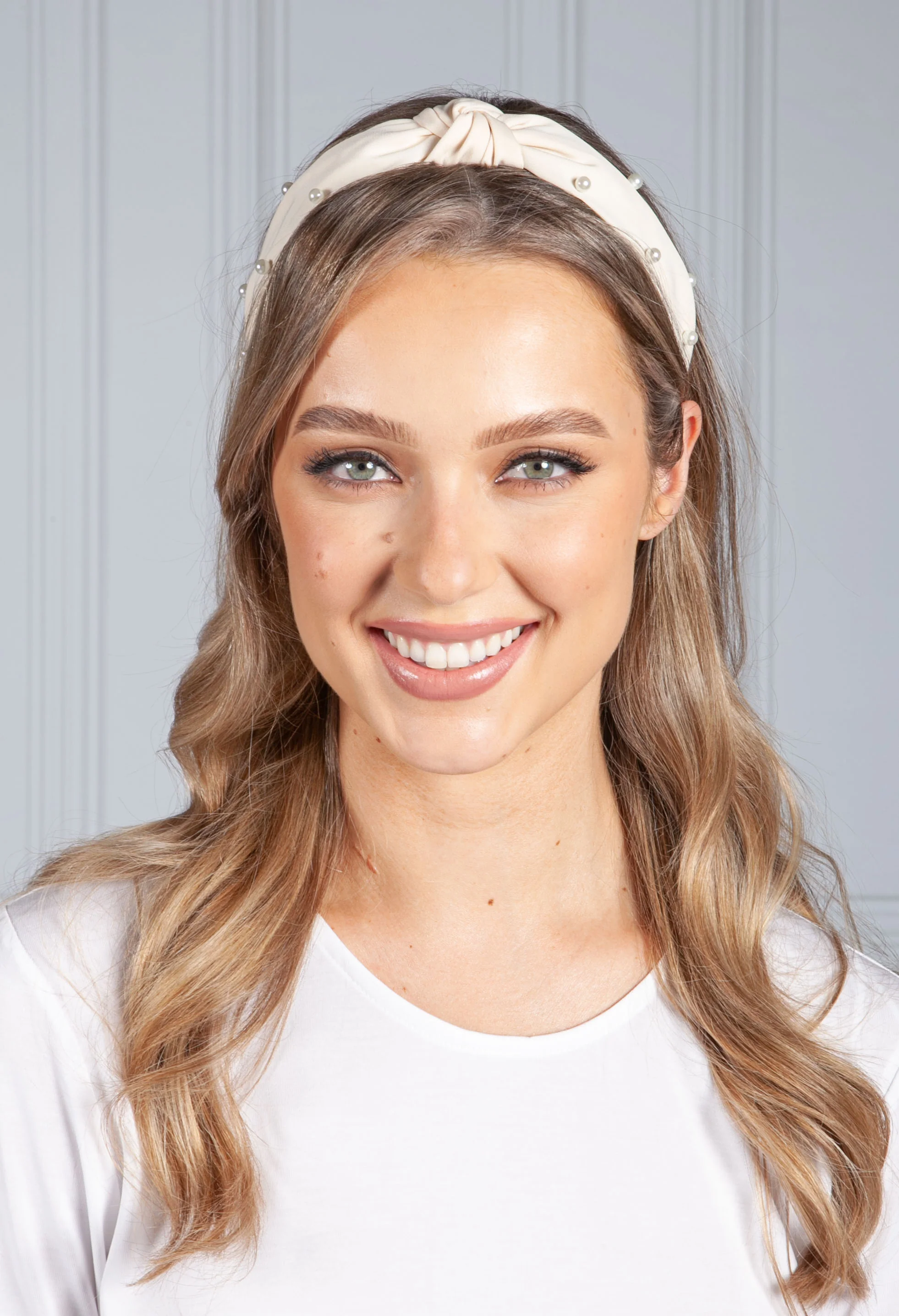 Cream Pearl Headband-1