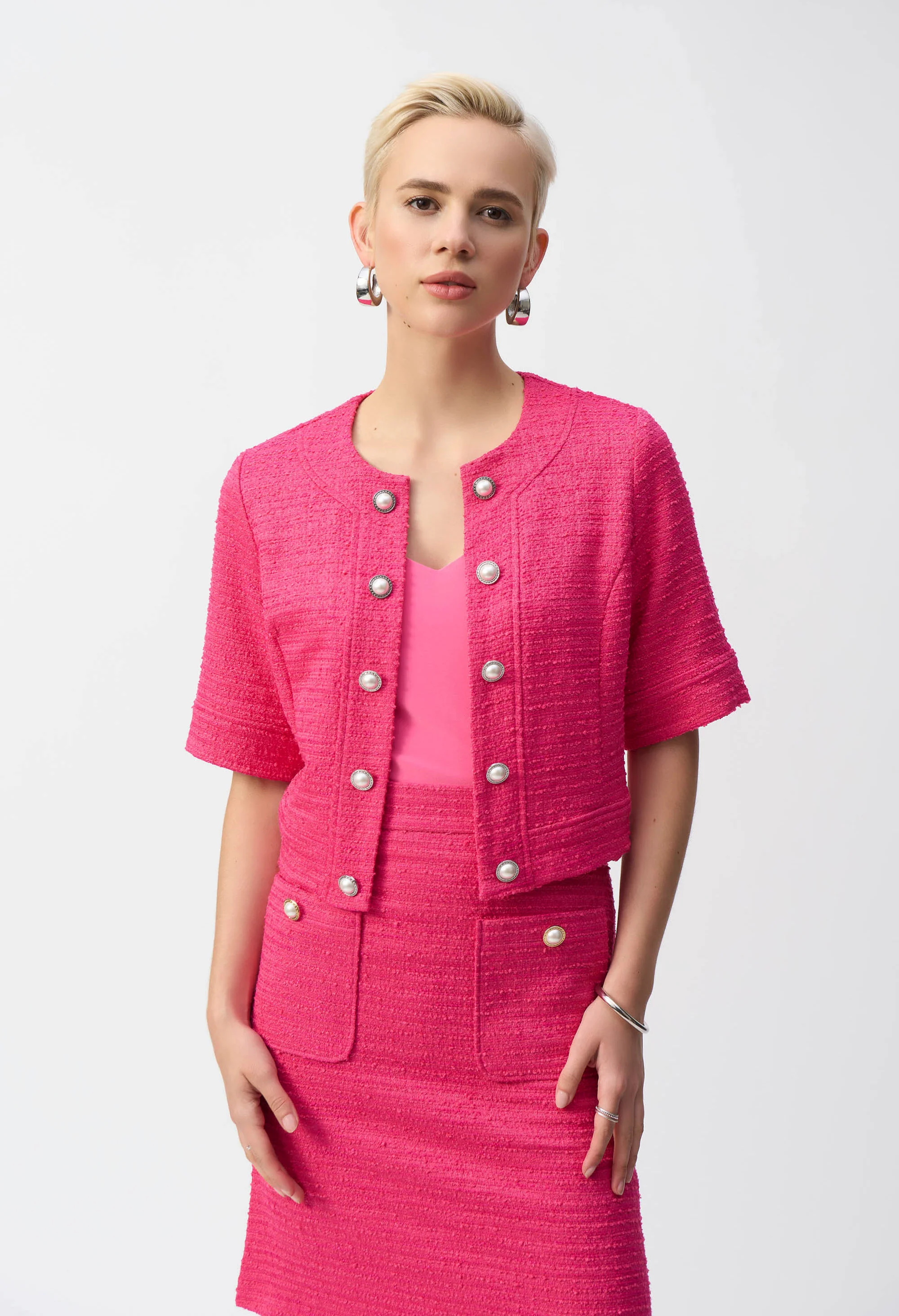 Bouclé Cropped Jacket
