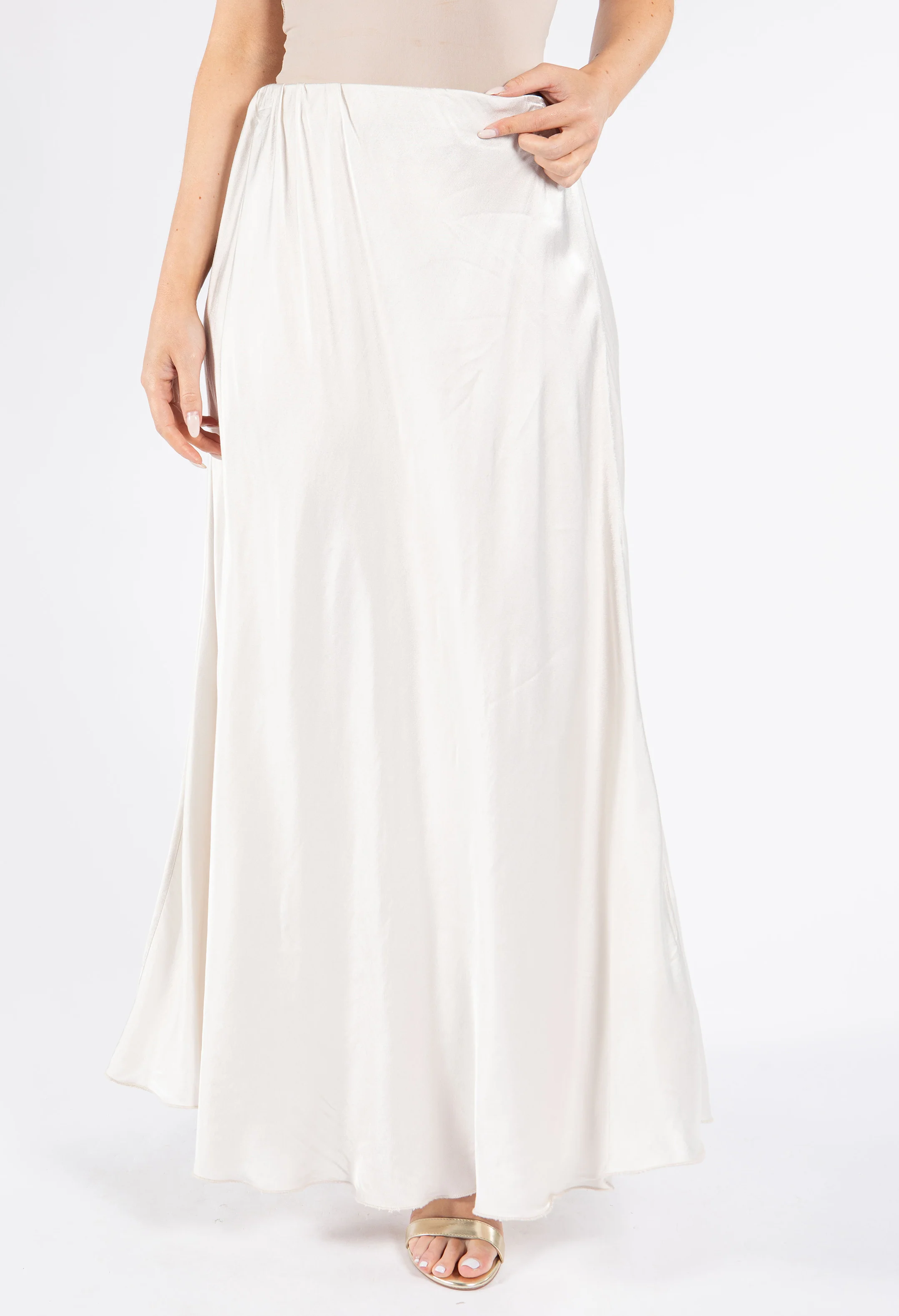 Satin Feel Maxi Skirt