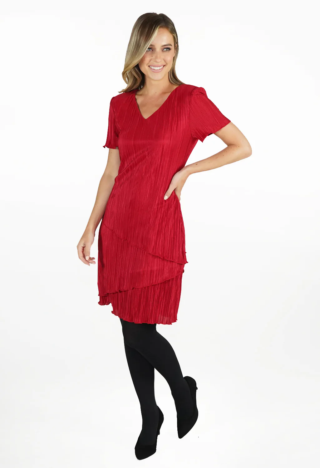 Red Tiered Dress