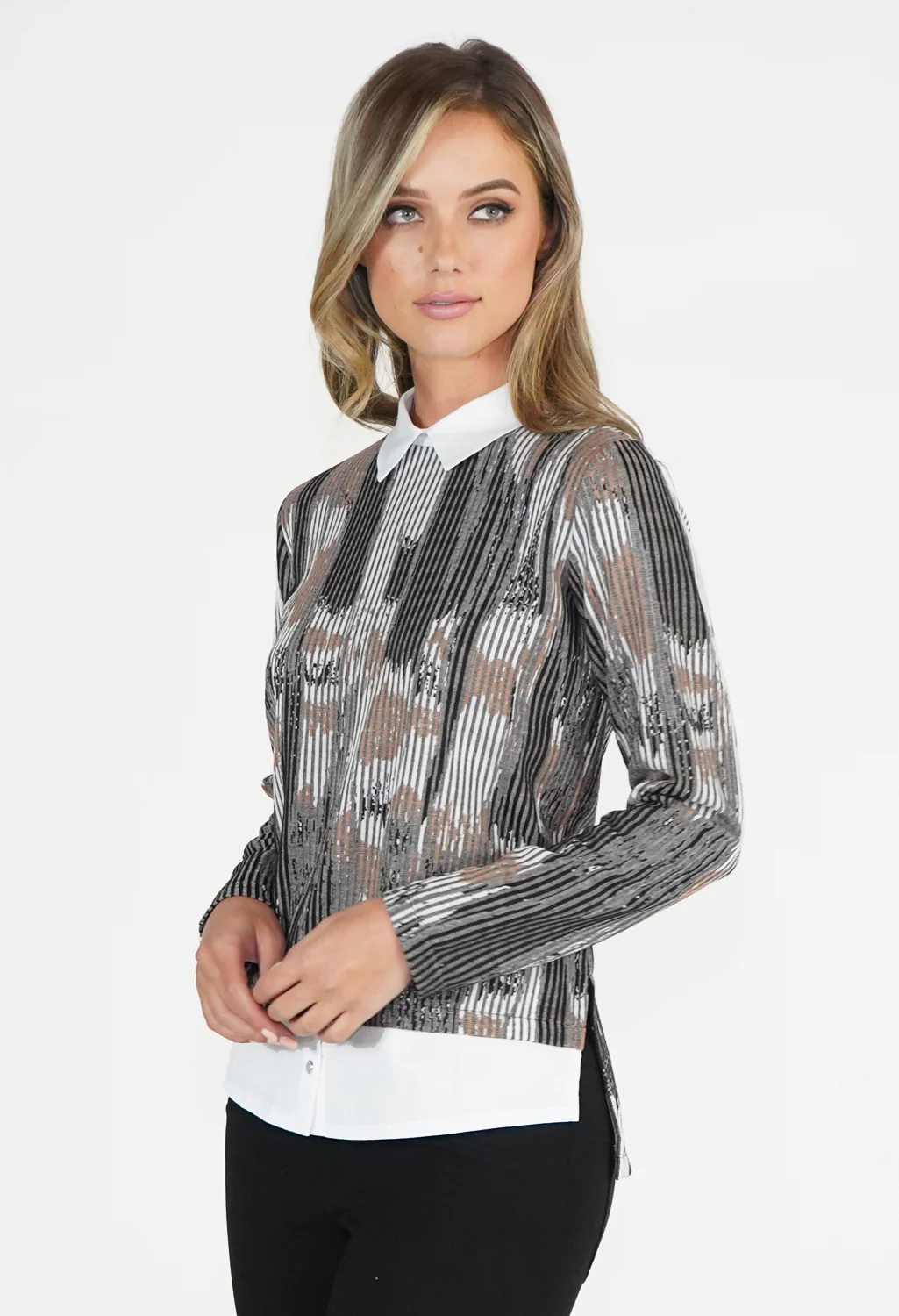 Taupe and Camel 2 in 1 Top