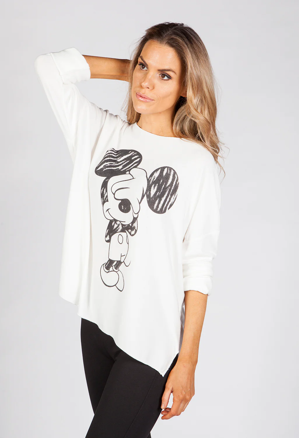 White Mickey Mouse Top