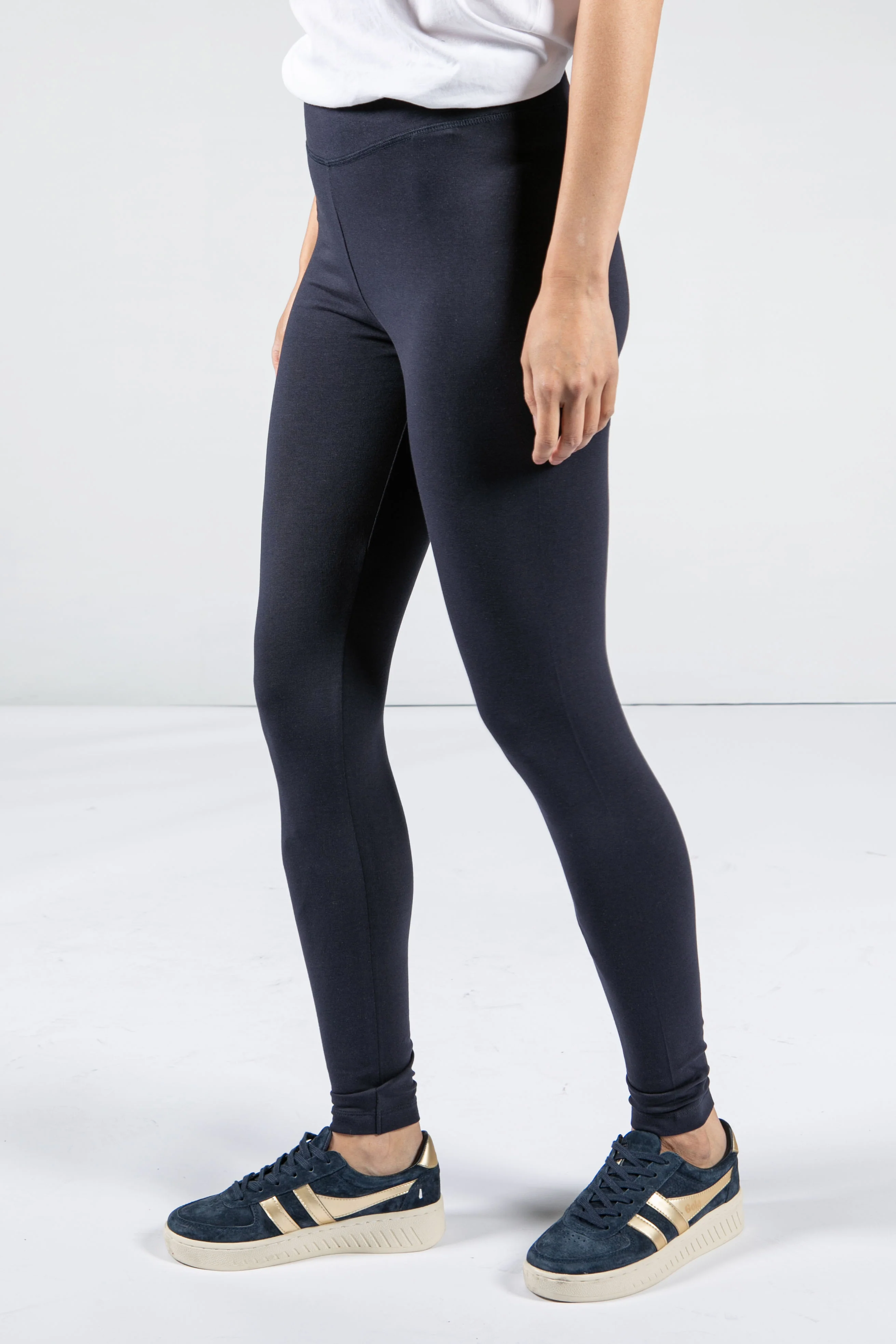LEGGINGS MADE OF ORGANIC COTTON MIX IN NAVY
