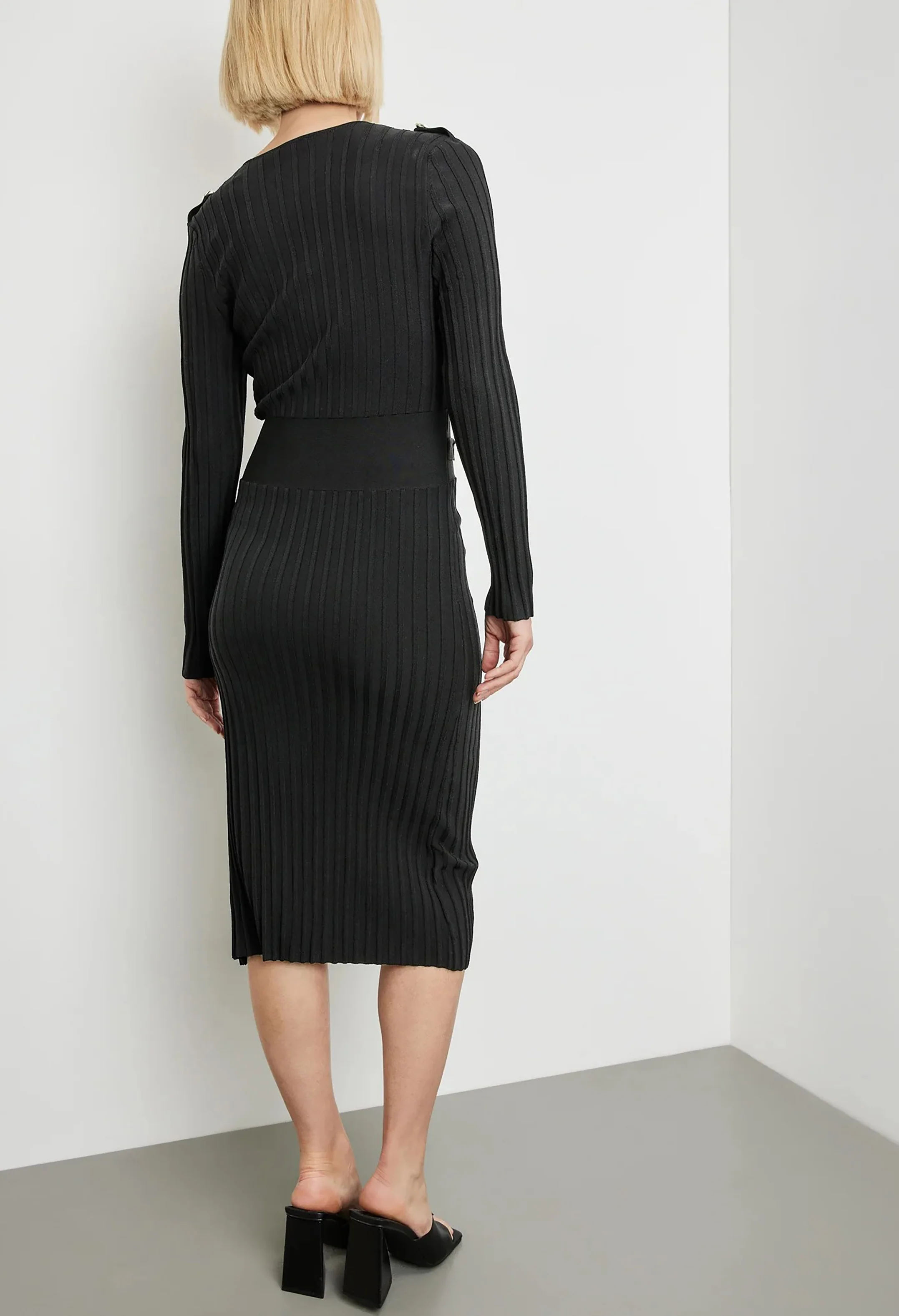 Figure-Defining Knitted Dress