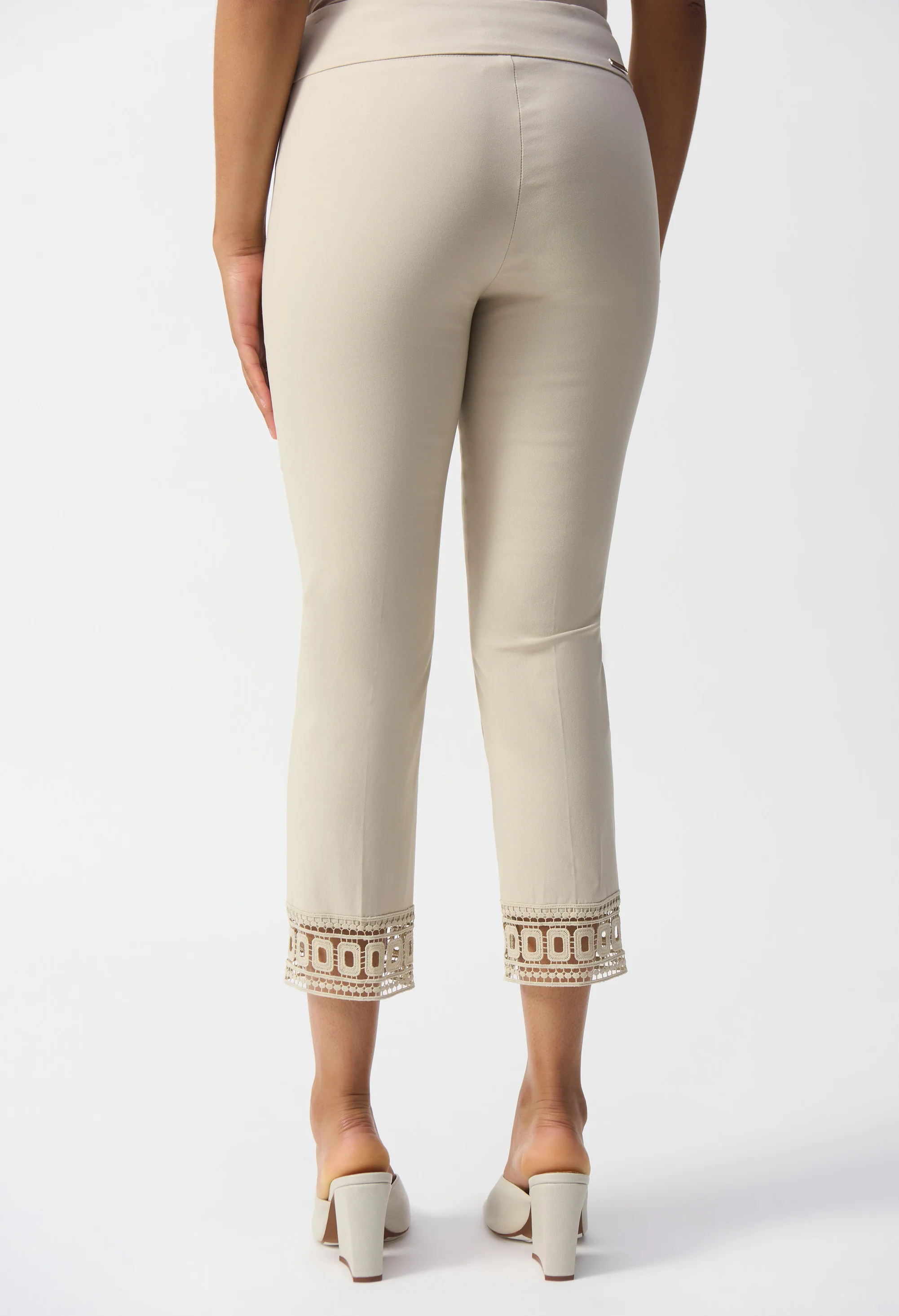 High-waisted Embroidered Trousers