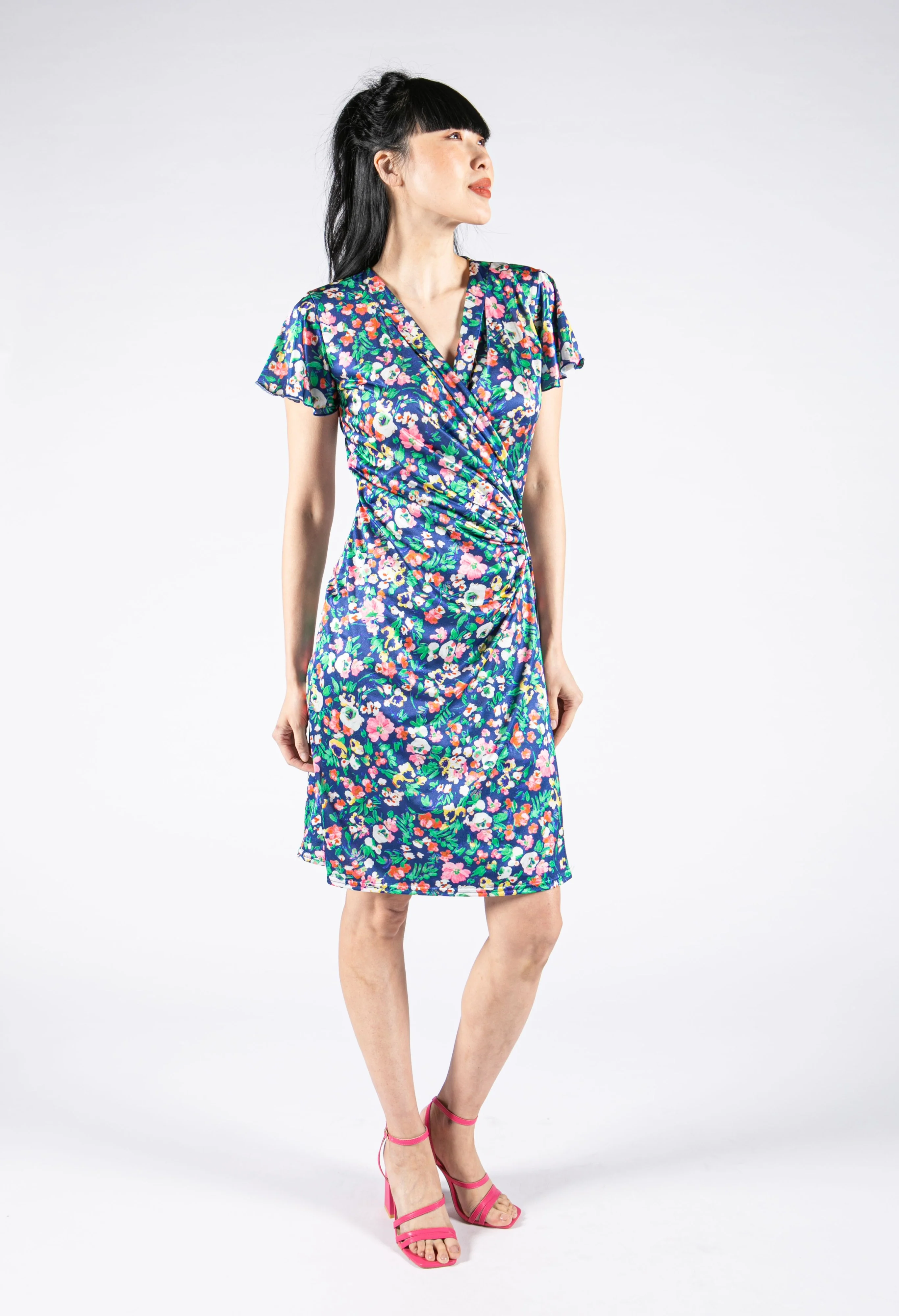 Mini bloom Wrap Style Dress