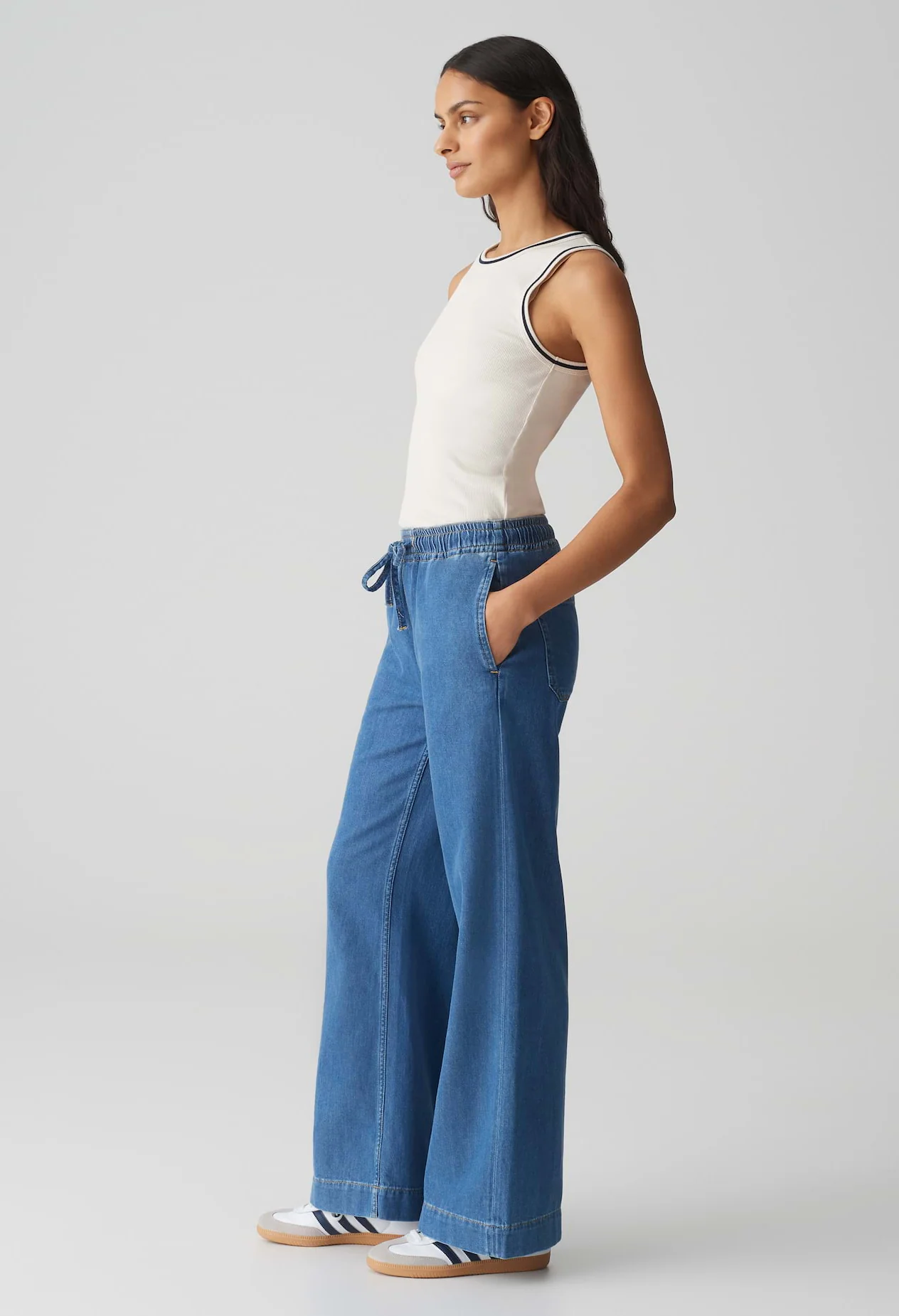 Miva Palazzo French Wide Jogging Trousers