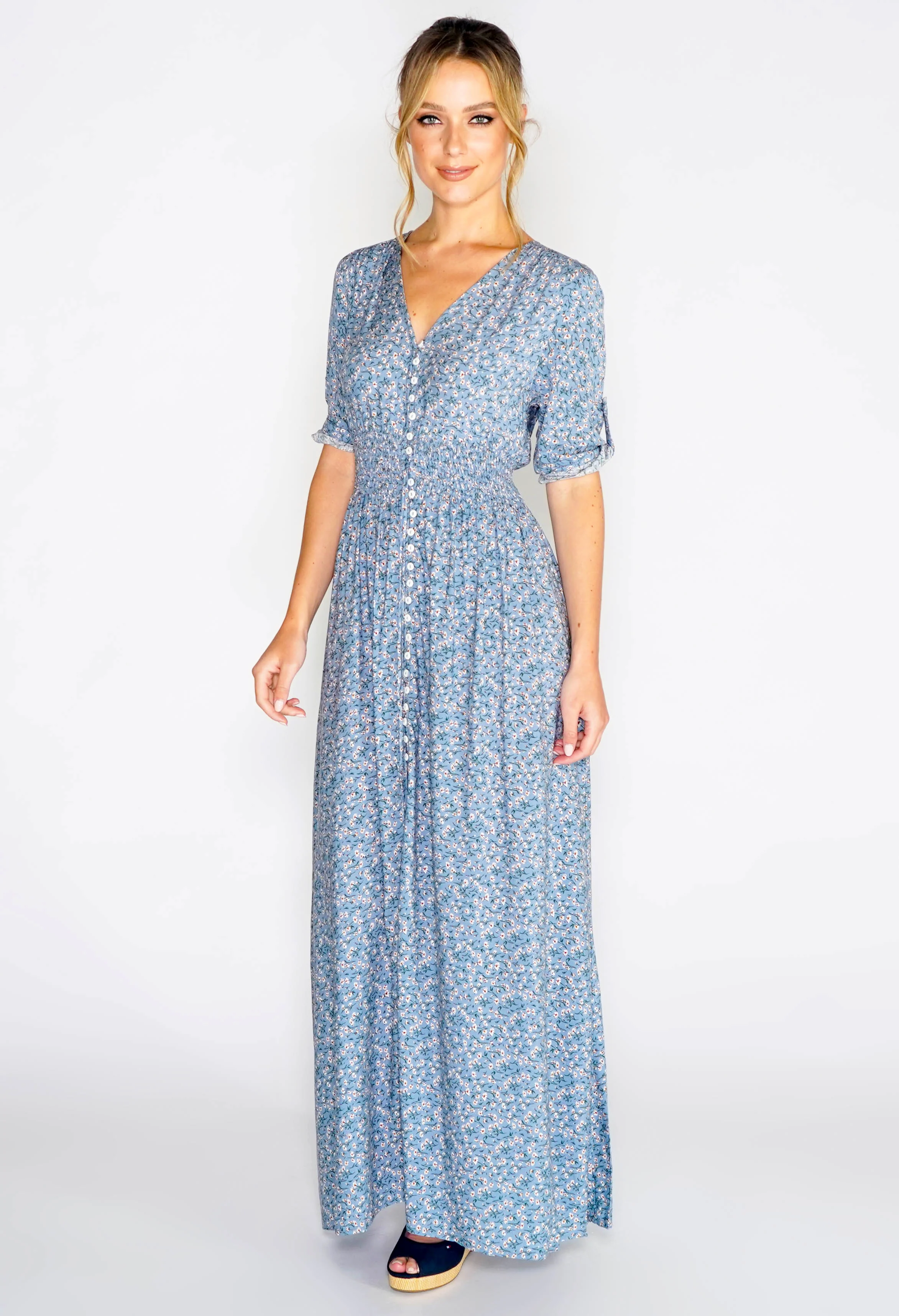 FLORAL PRINTED MAXI DRESS-1