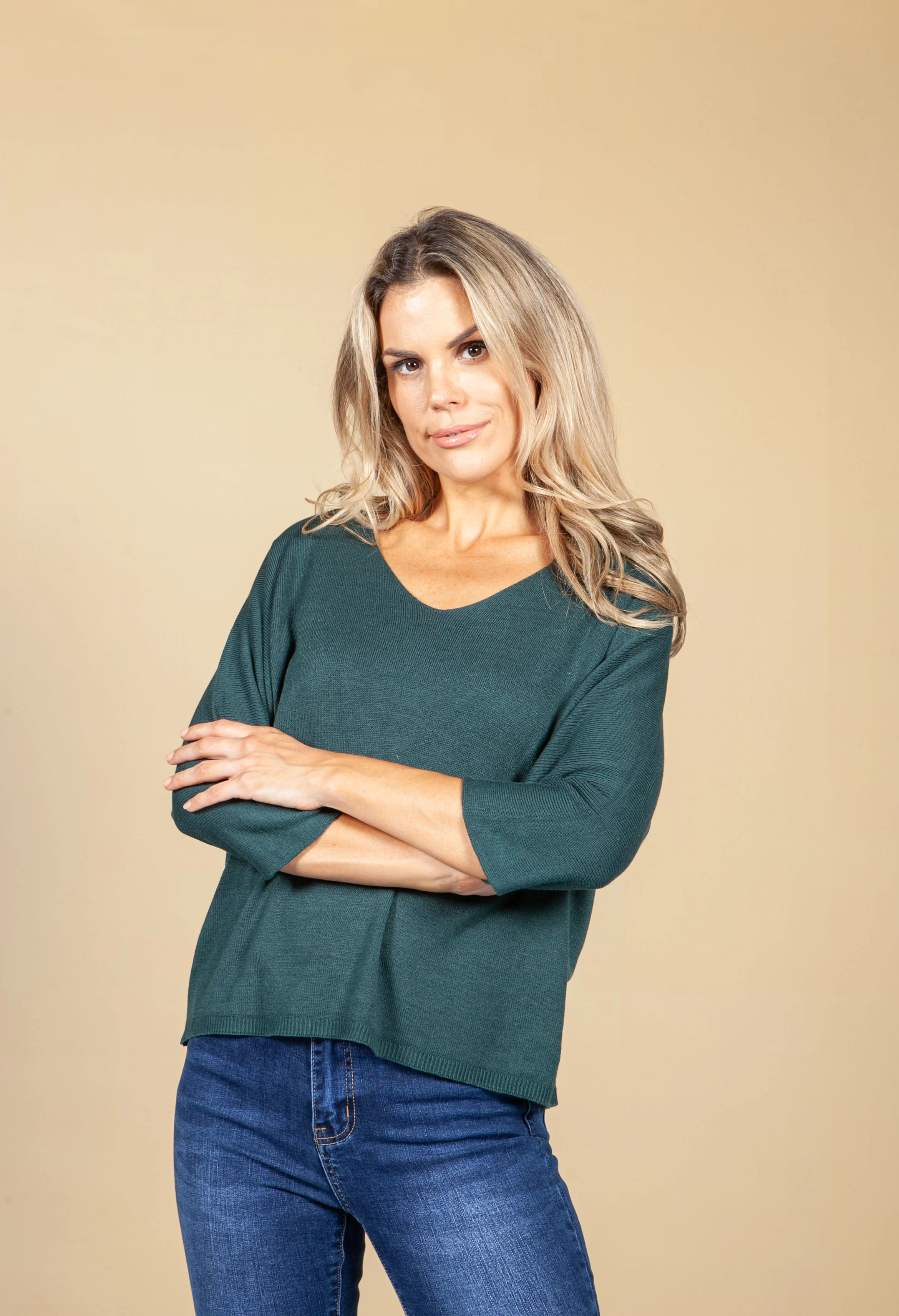Oversized Pullover Knit in Emerald