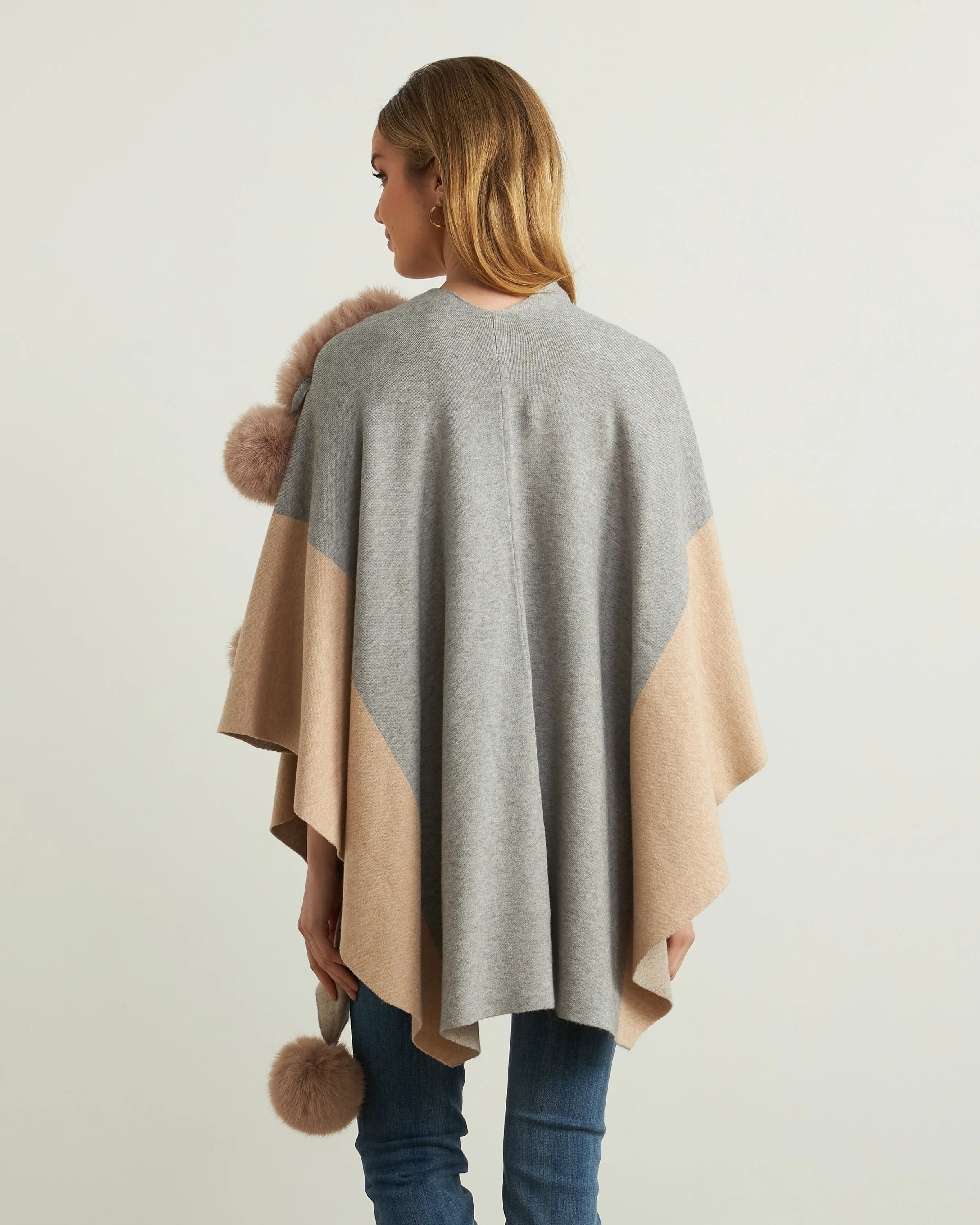 Faux Fur Cape Sweater