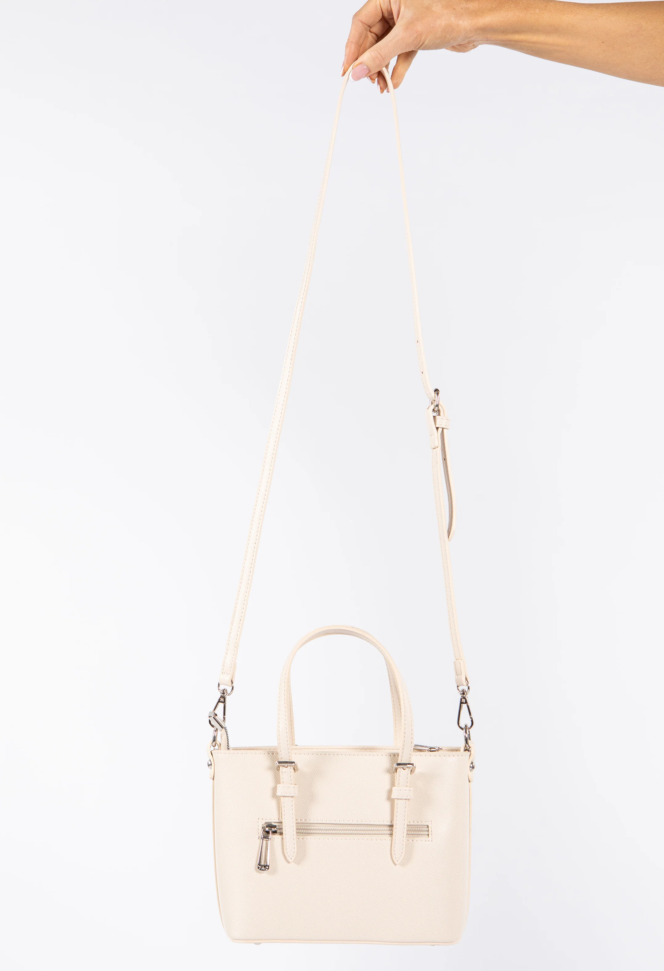 Structured Cross Body Bucket Bag