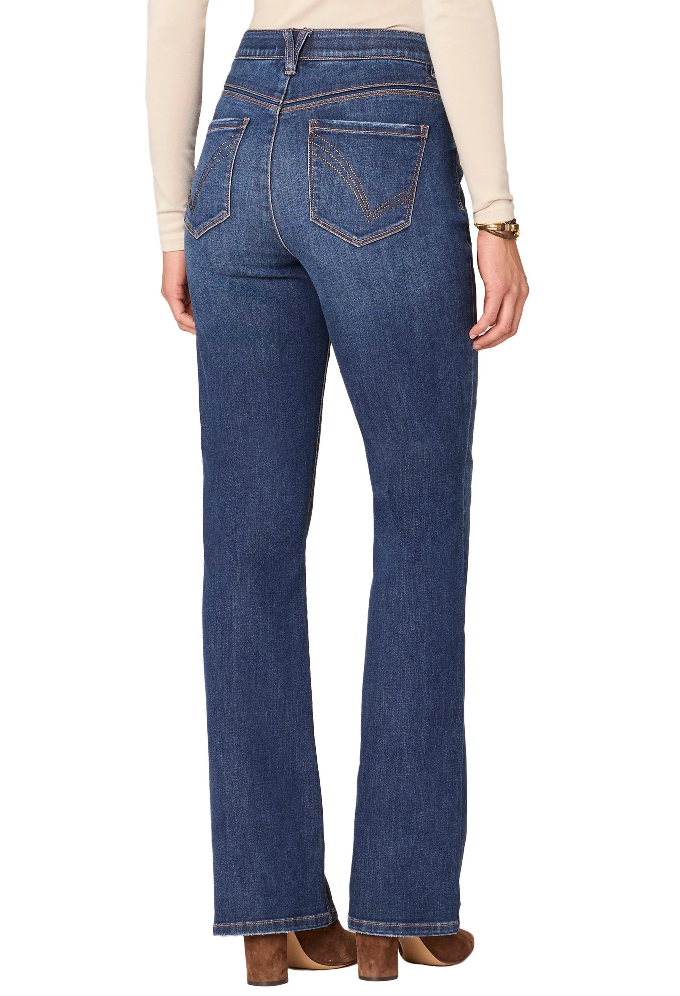 Absolution High Rise Rhinestone Cascading D Itty Bitty Boot Jeans