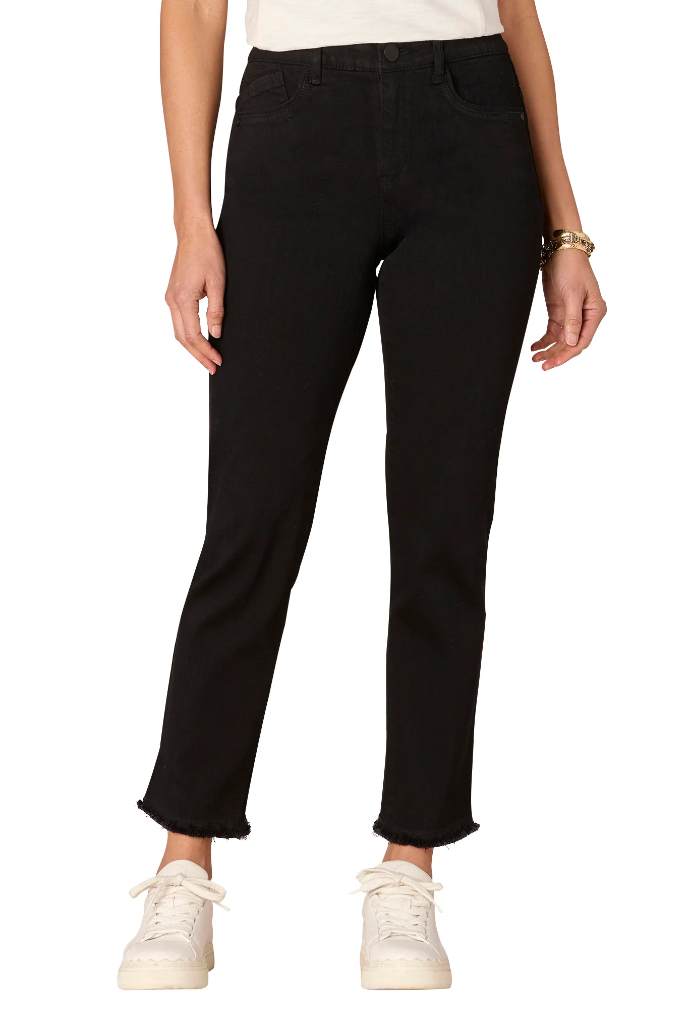 Ab Solution High Rise Cascading D Pocket Slim Straight Jeans
