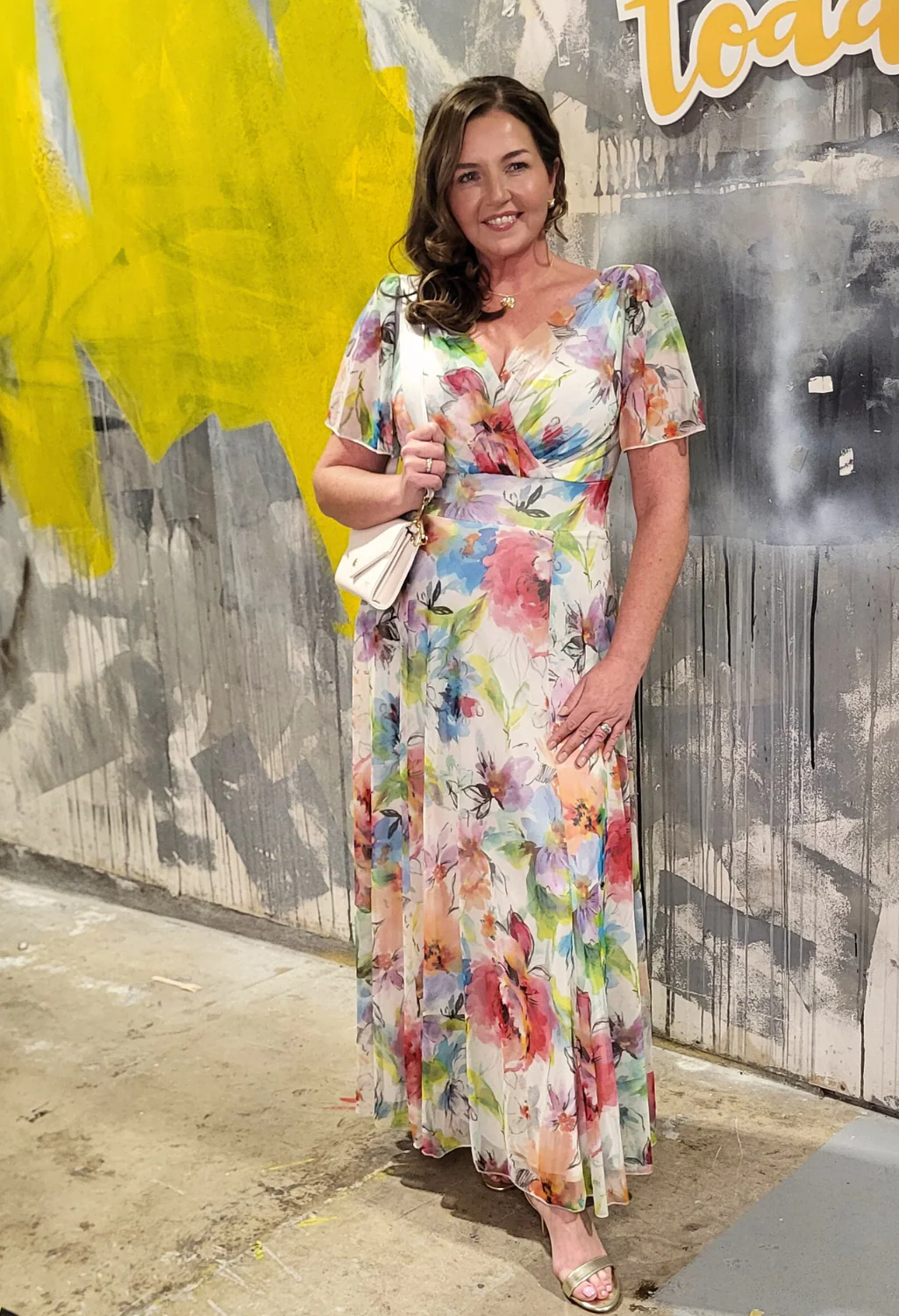Isabelle Curve+ Angel Sleeve Maxi Dress