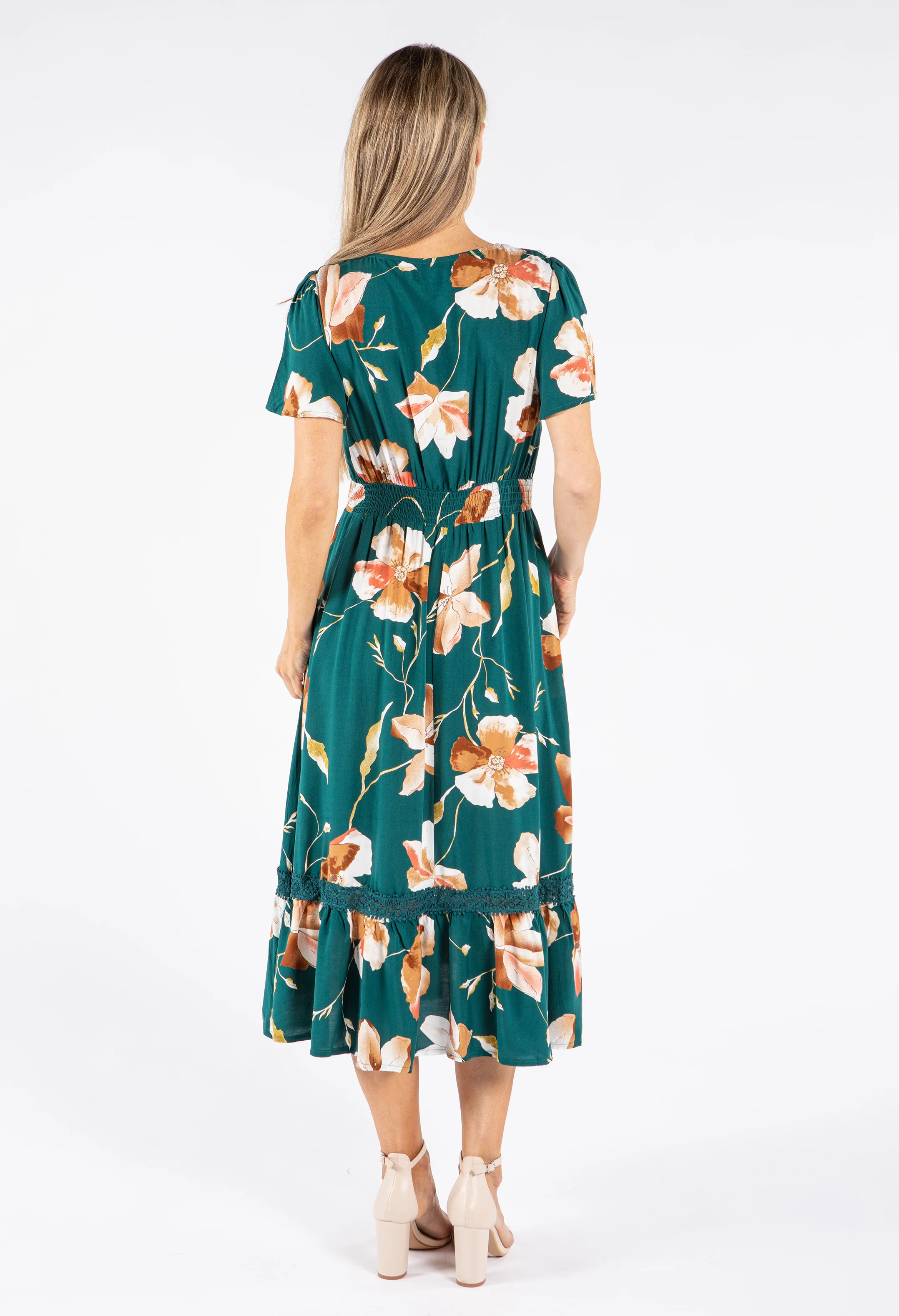 Floral Print V-Neck Dress