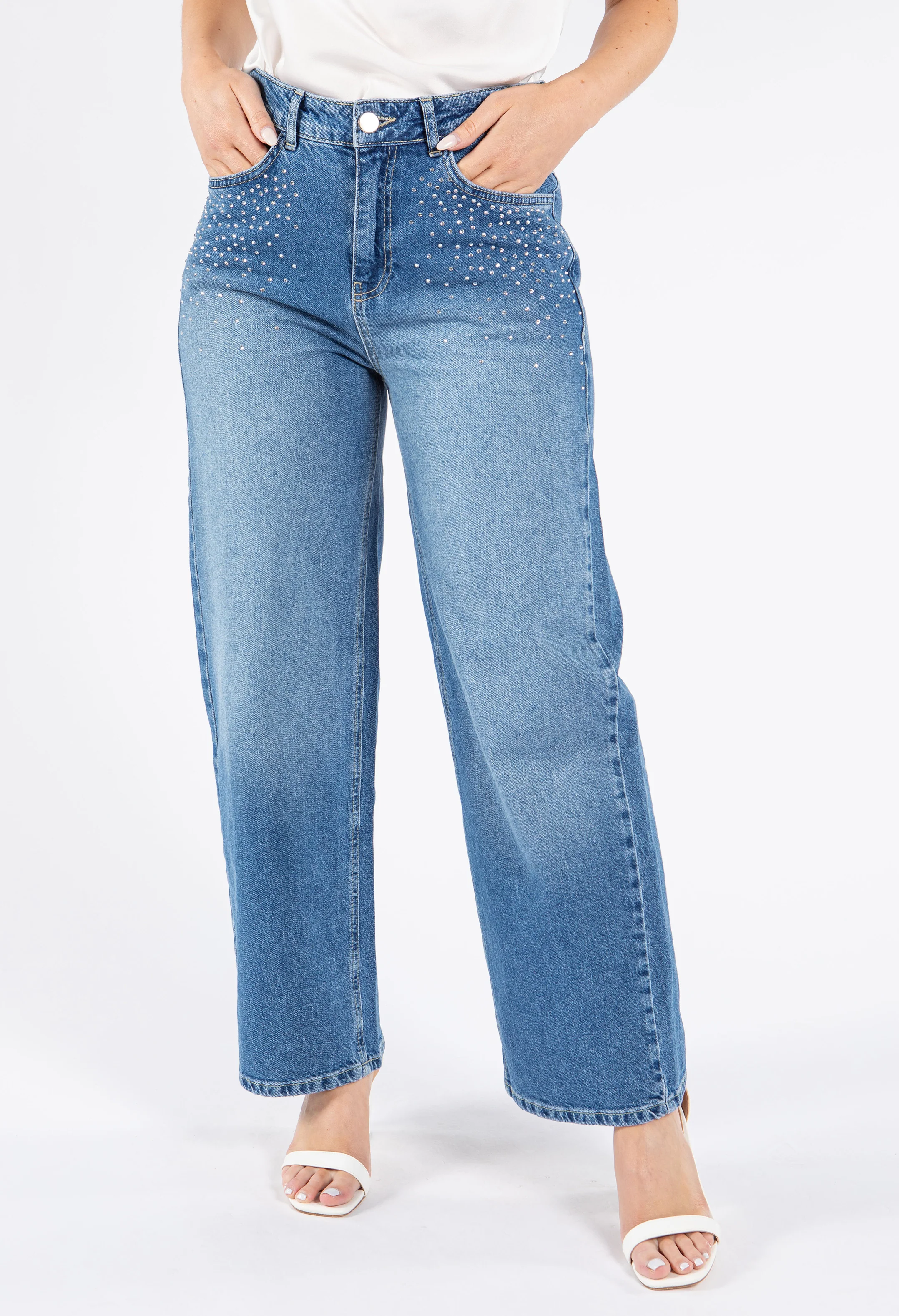 Anna Straight Wide Leg Jeans