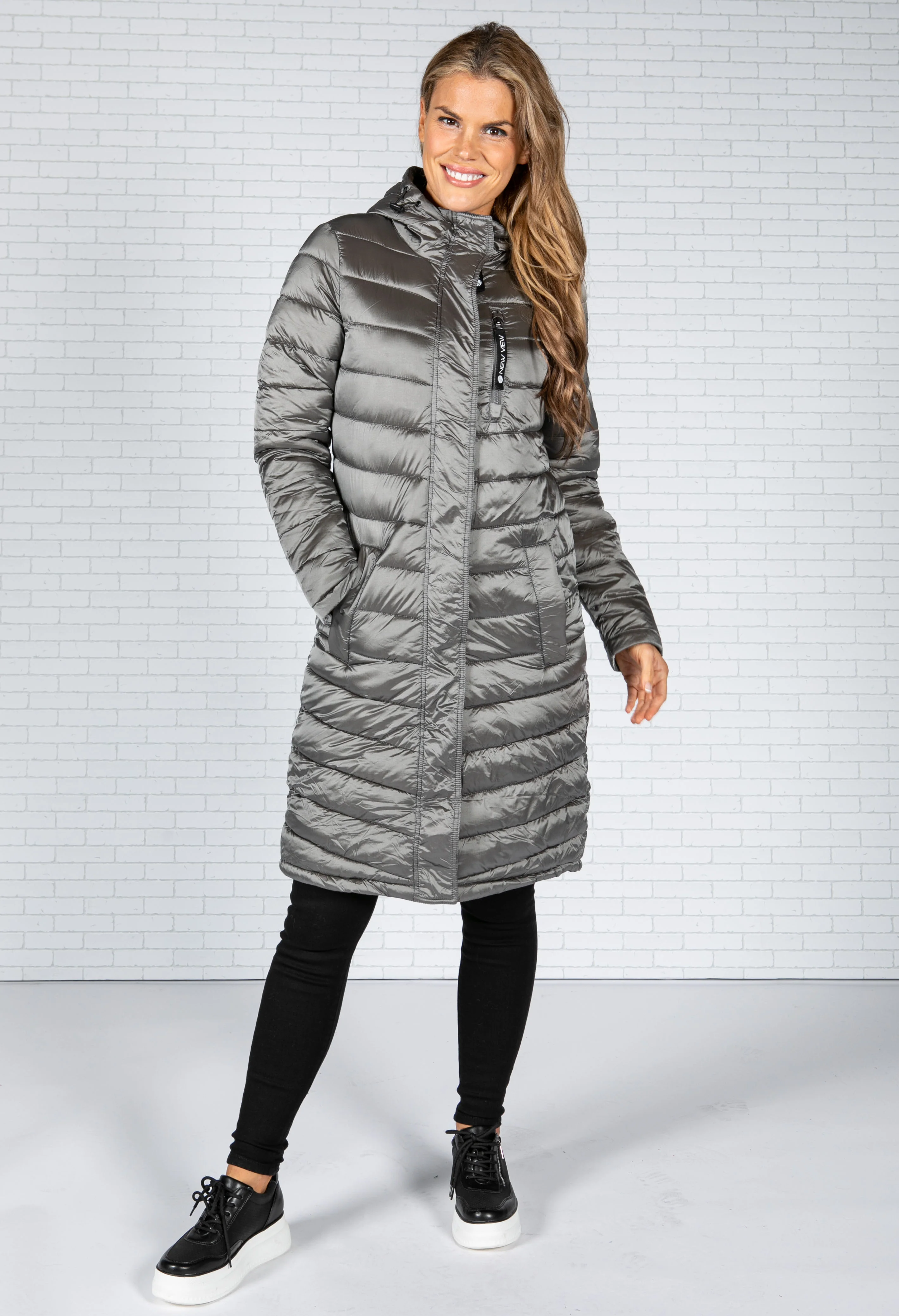 Silver Grey Padded Coat