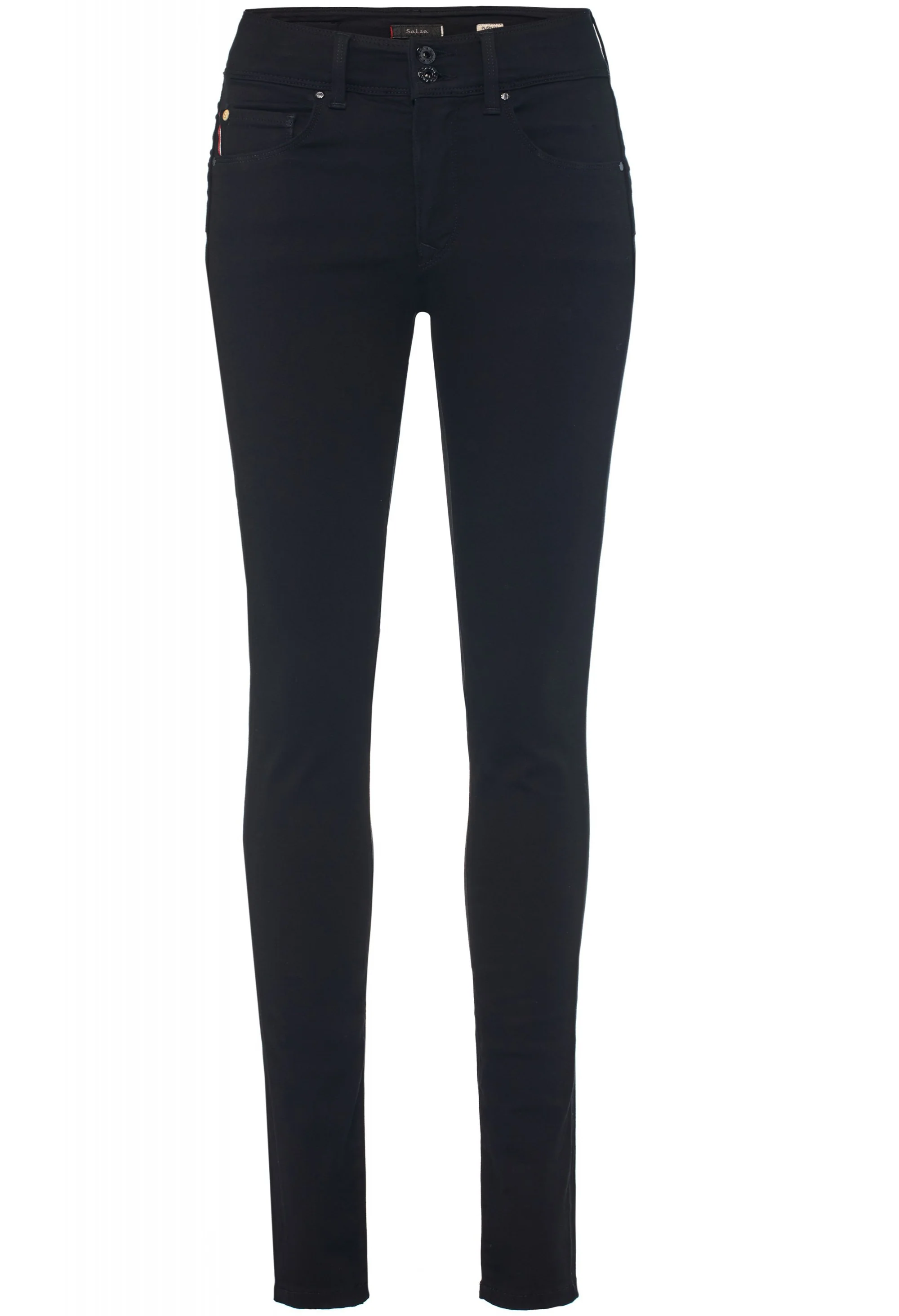 PUSH IN SECRET SKINNY SHORT LEG TRUE BLACK JEANS