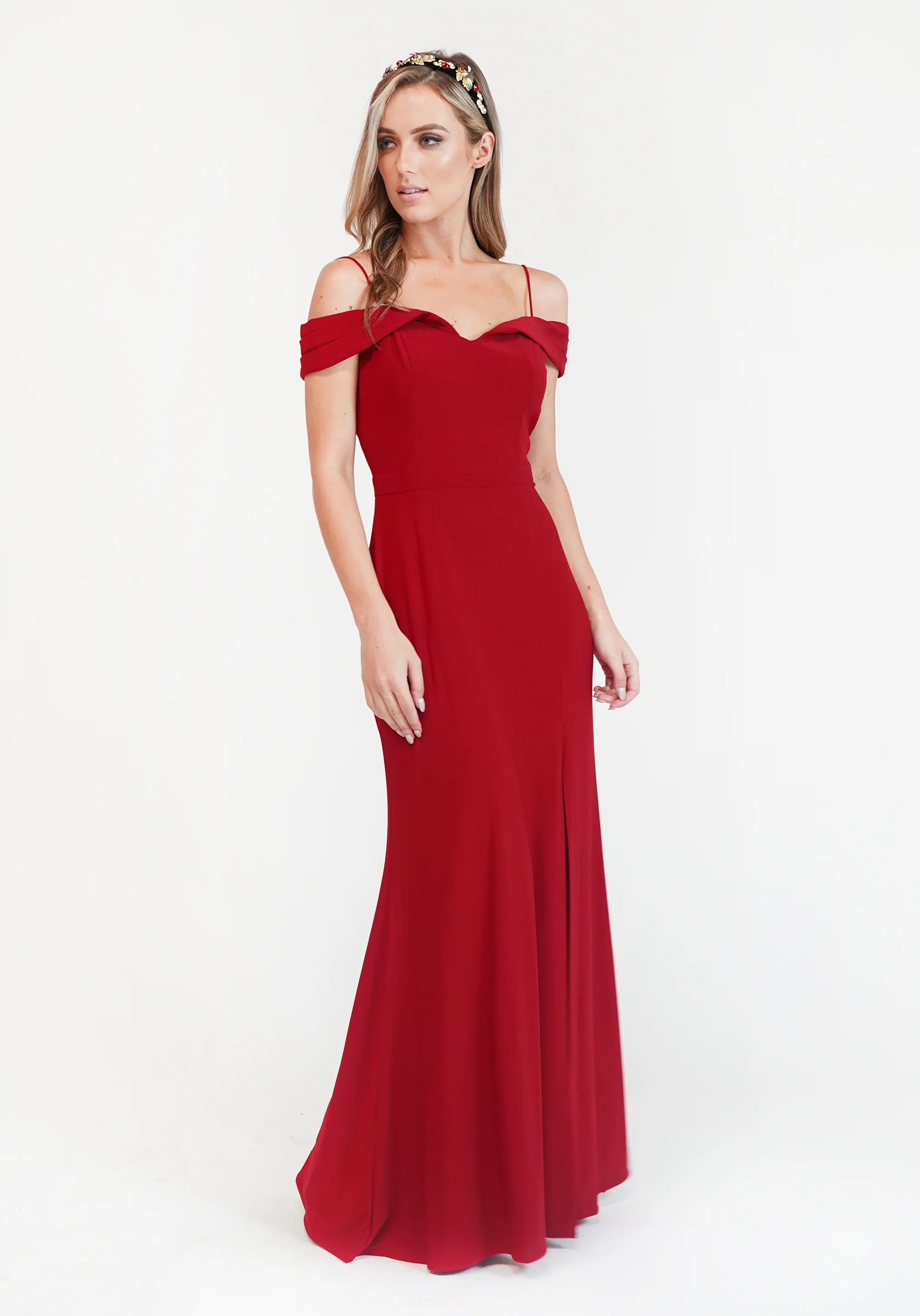 Red Off Shoulder Dress