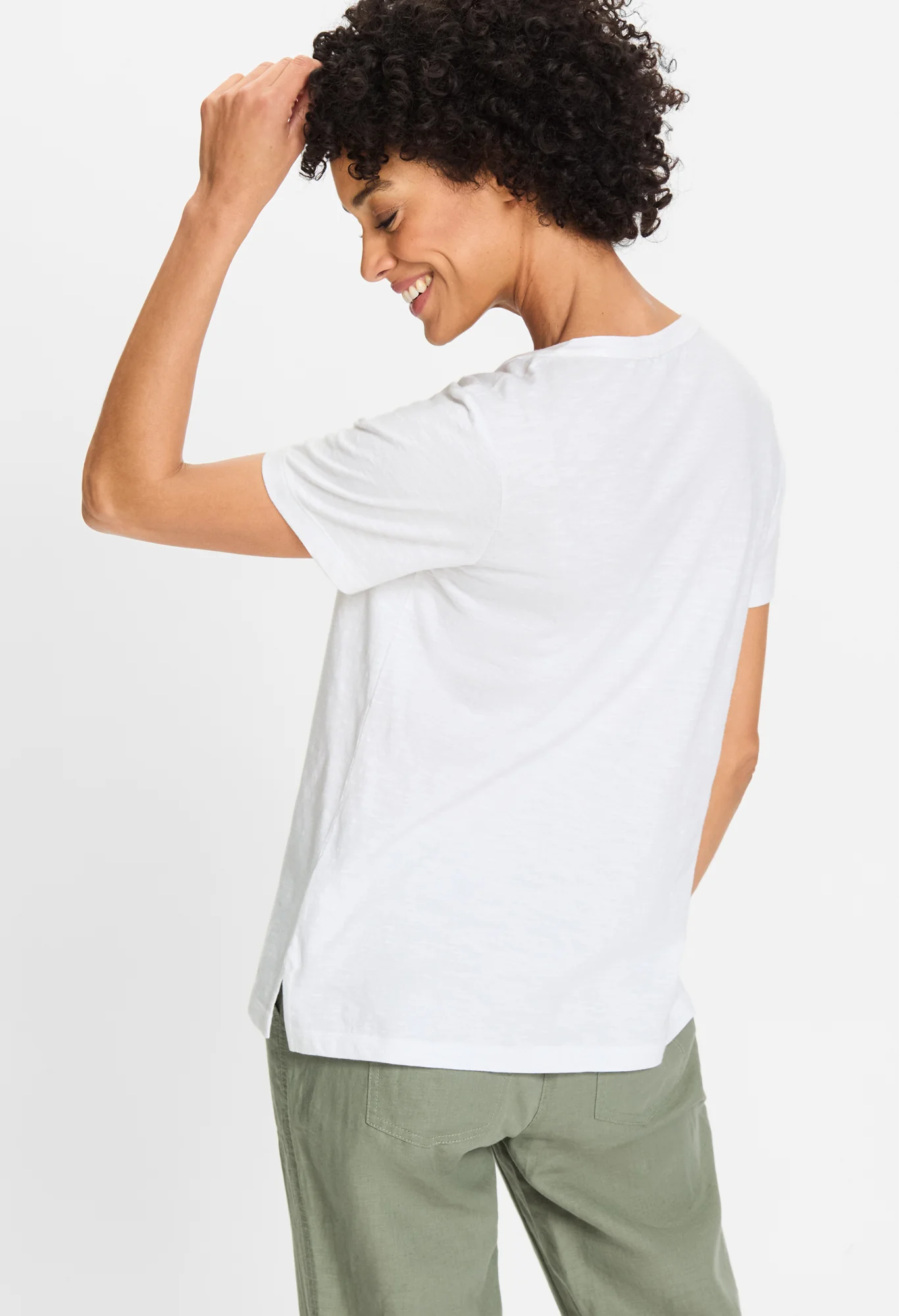 T-Shirt With Lace Detail In Hannah Fit