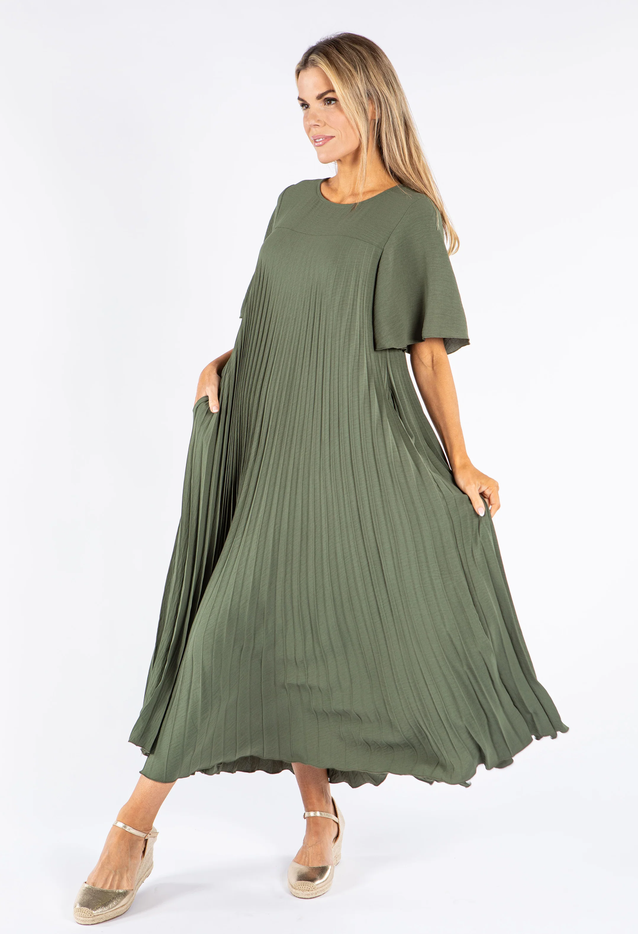 Plisse Maxi Dress