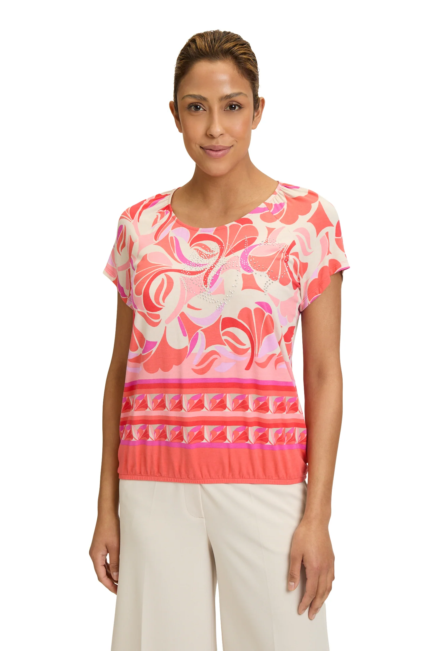 Floral Print Short Sleeve Top
