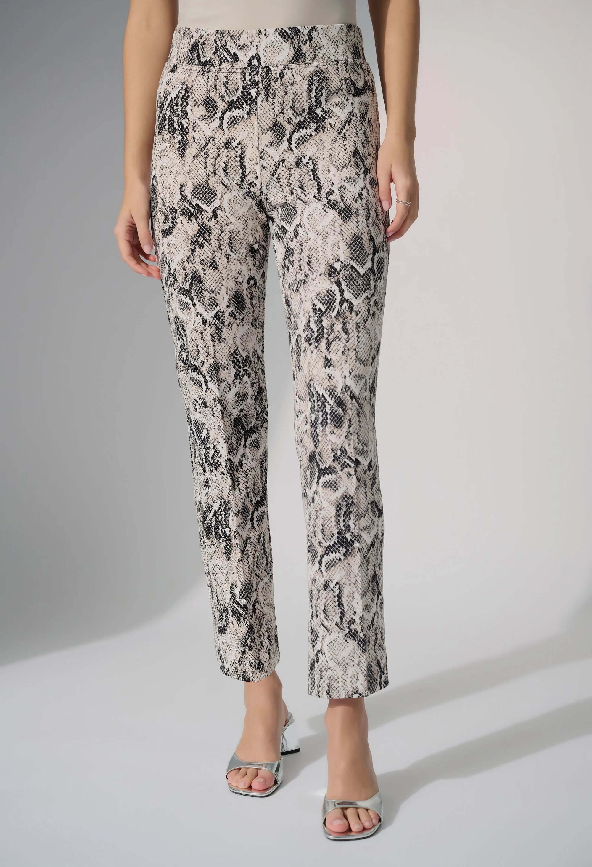 Snake Print Slim Trousers