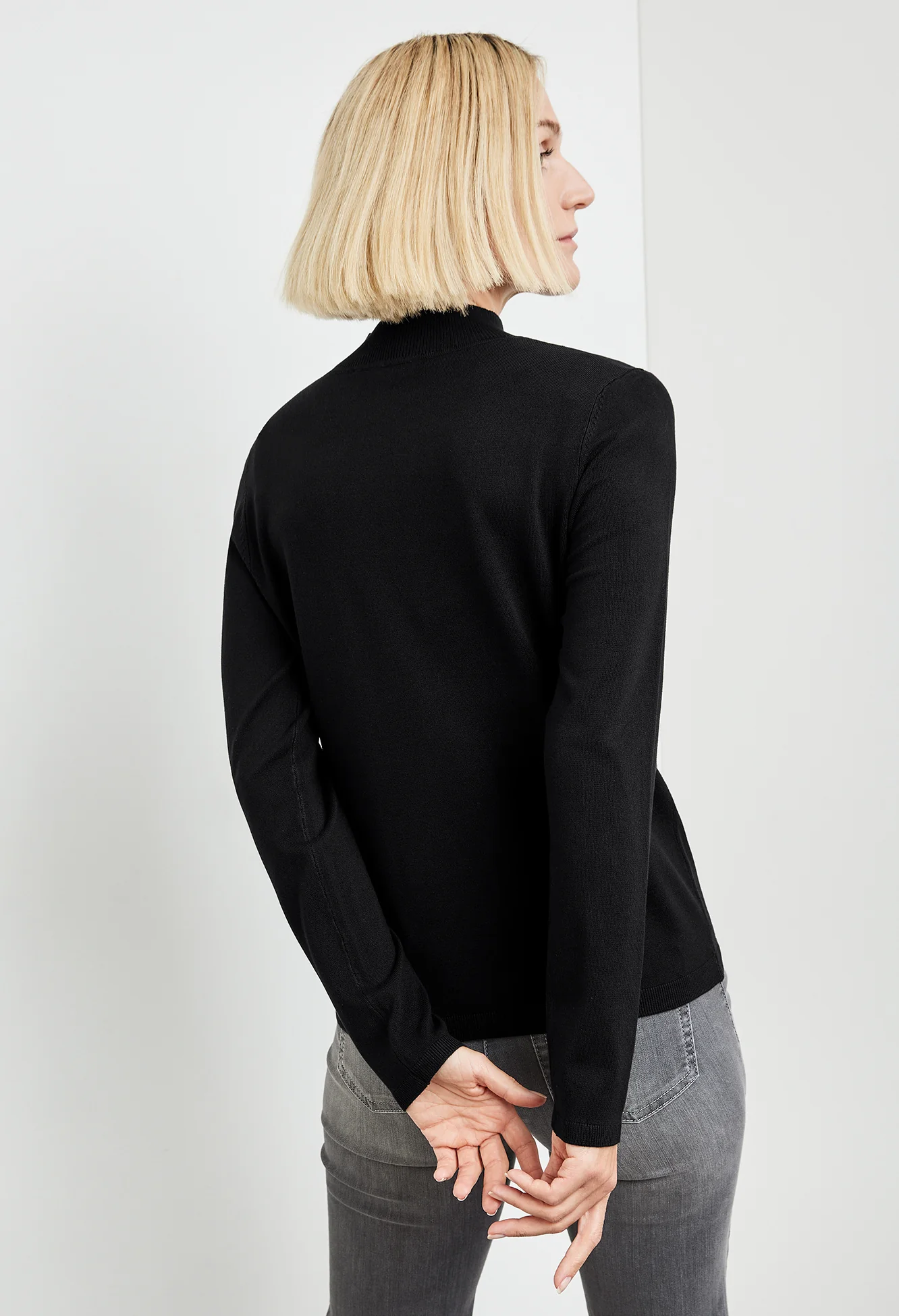 Fine Knit Turtleneck Jumper