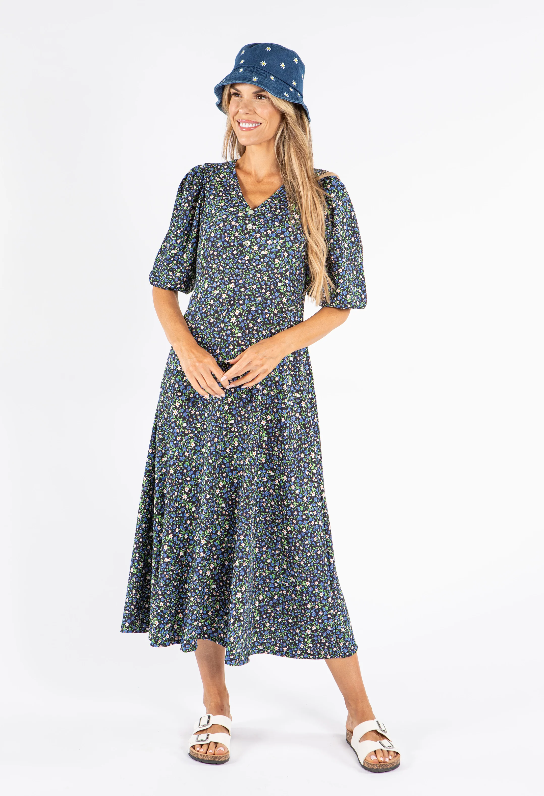 Miami Ditsy Print Dress