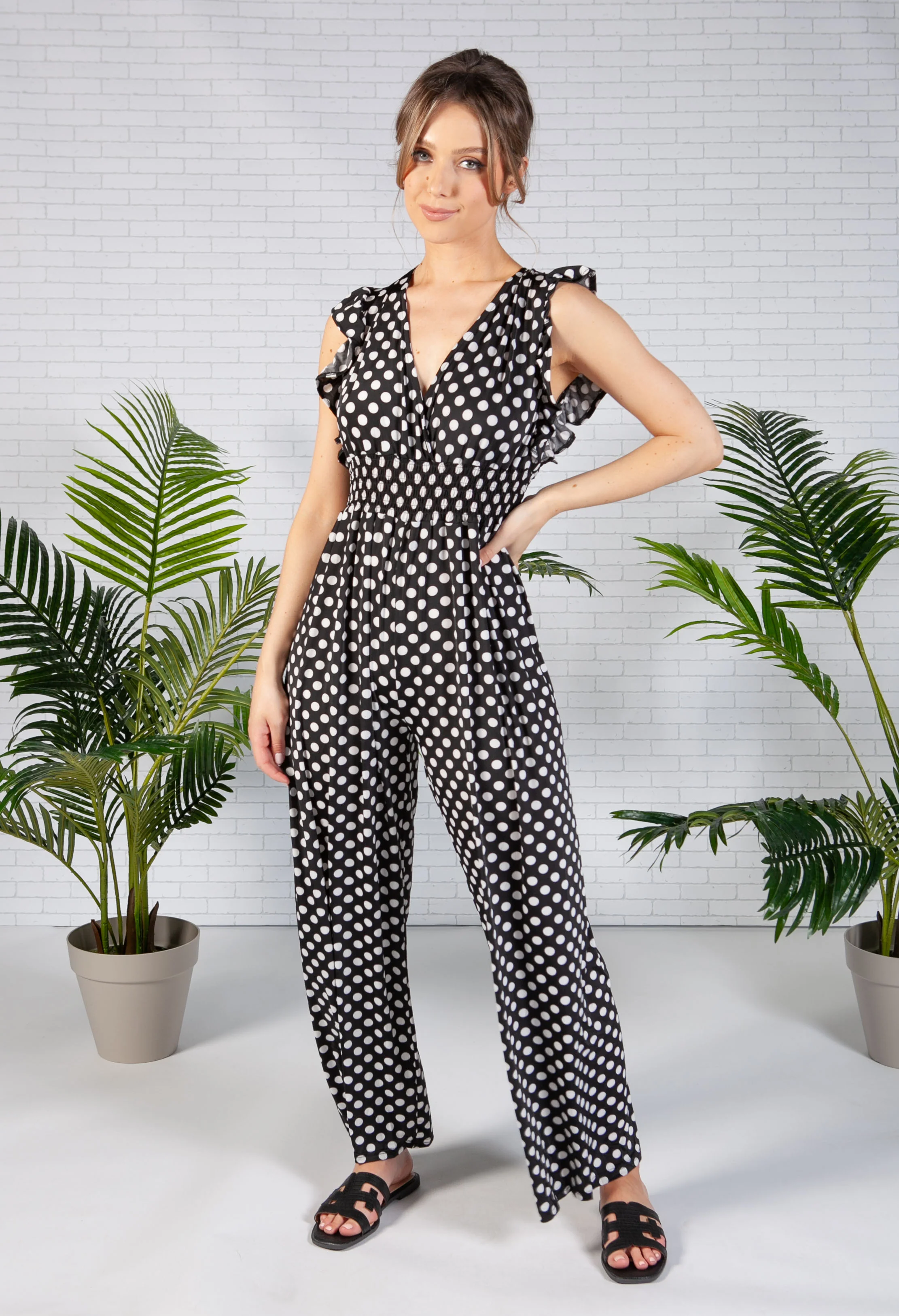 Black Polka Dot Jumpsuit