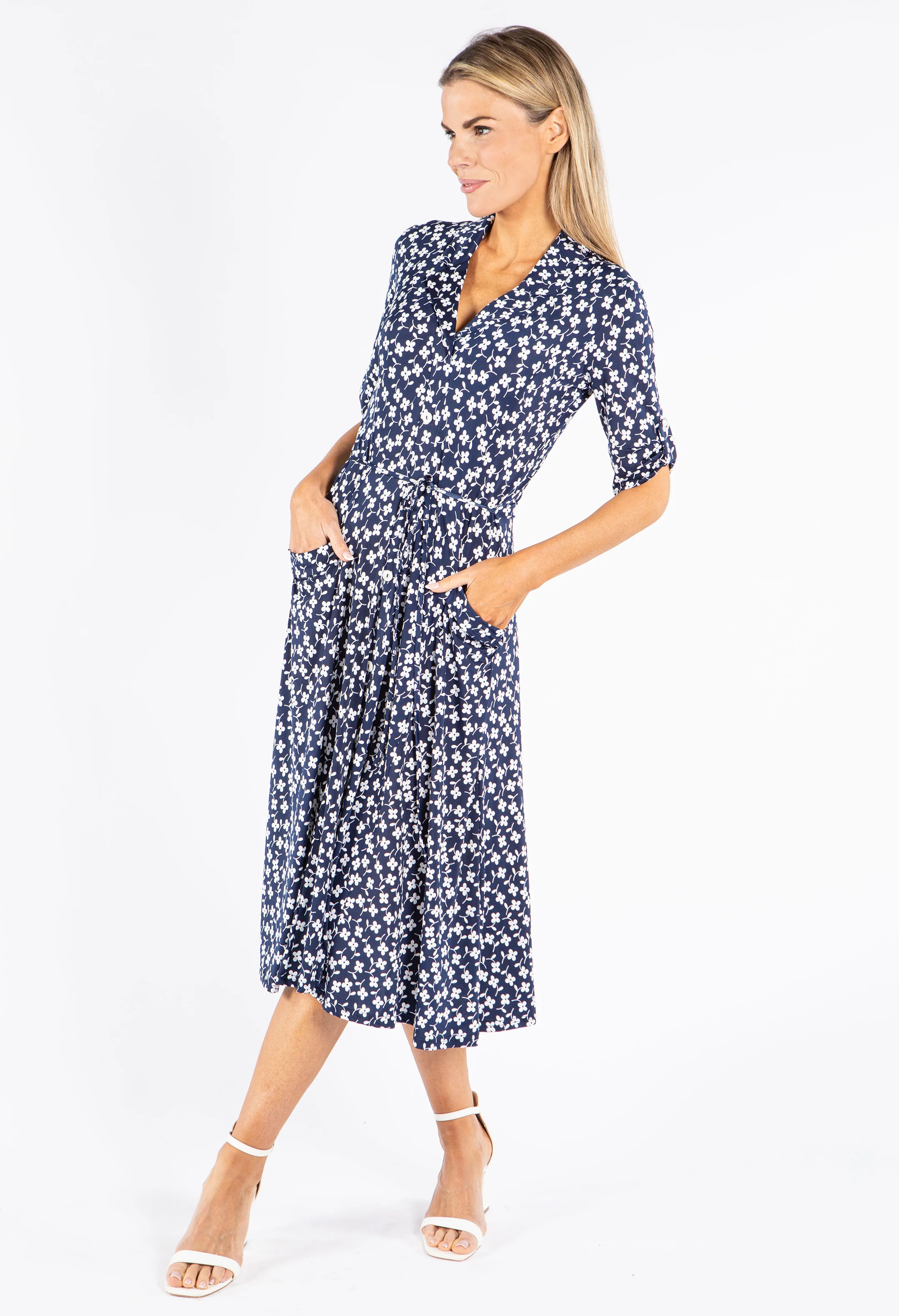 Floral Print Shirt Dress