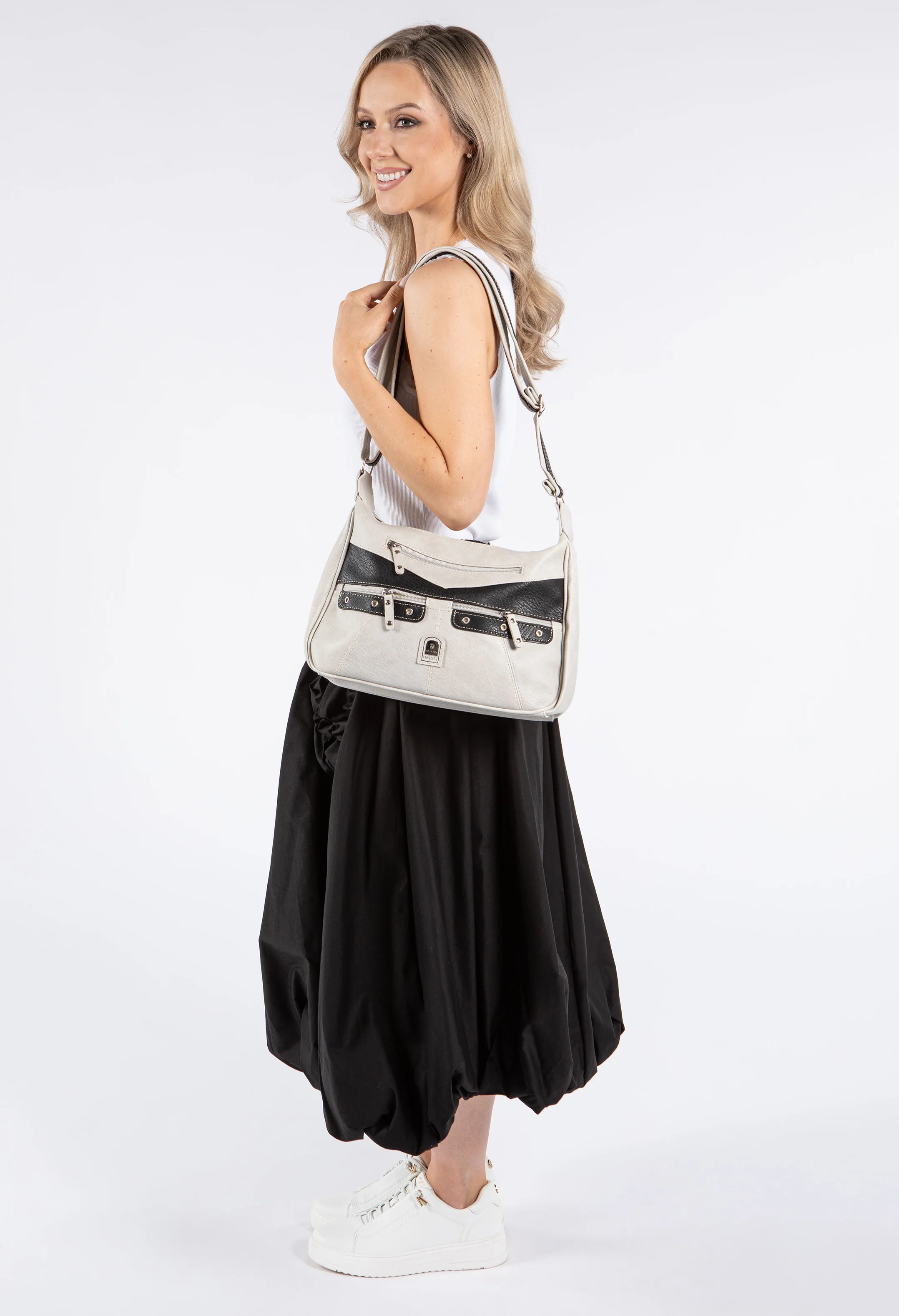Faux leather Contrast Crossbody Bag