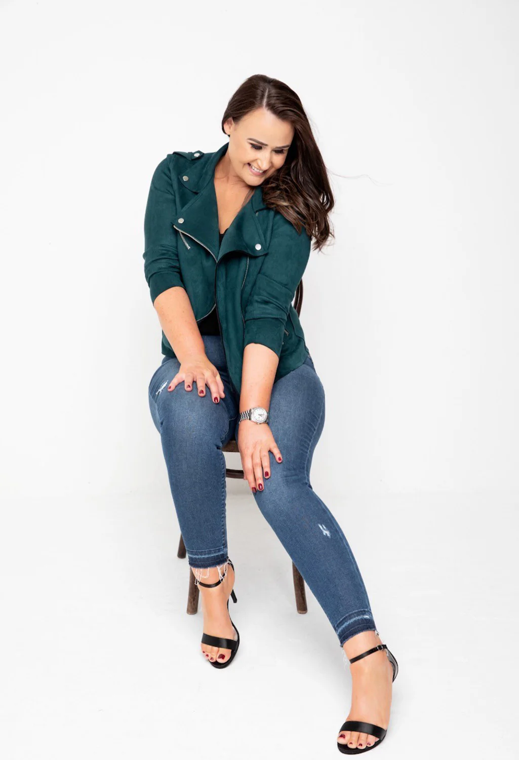 BIKER Jacket in Forest Green