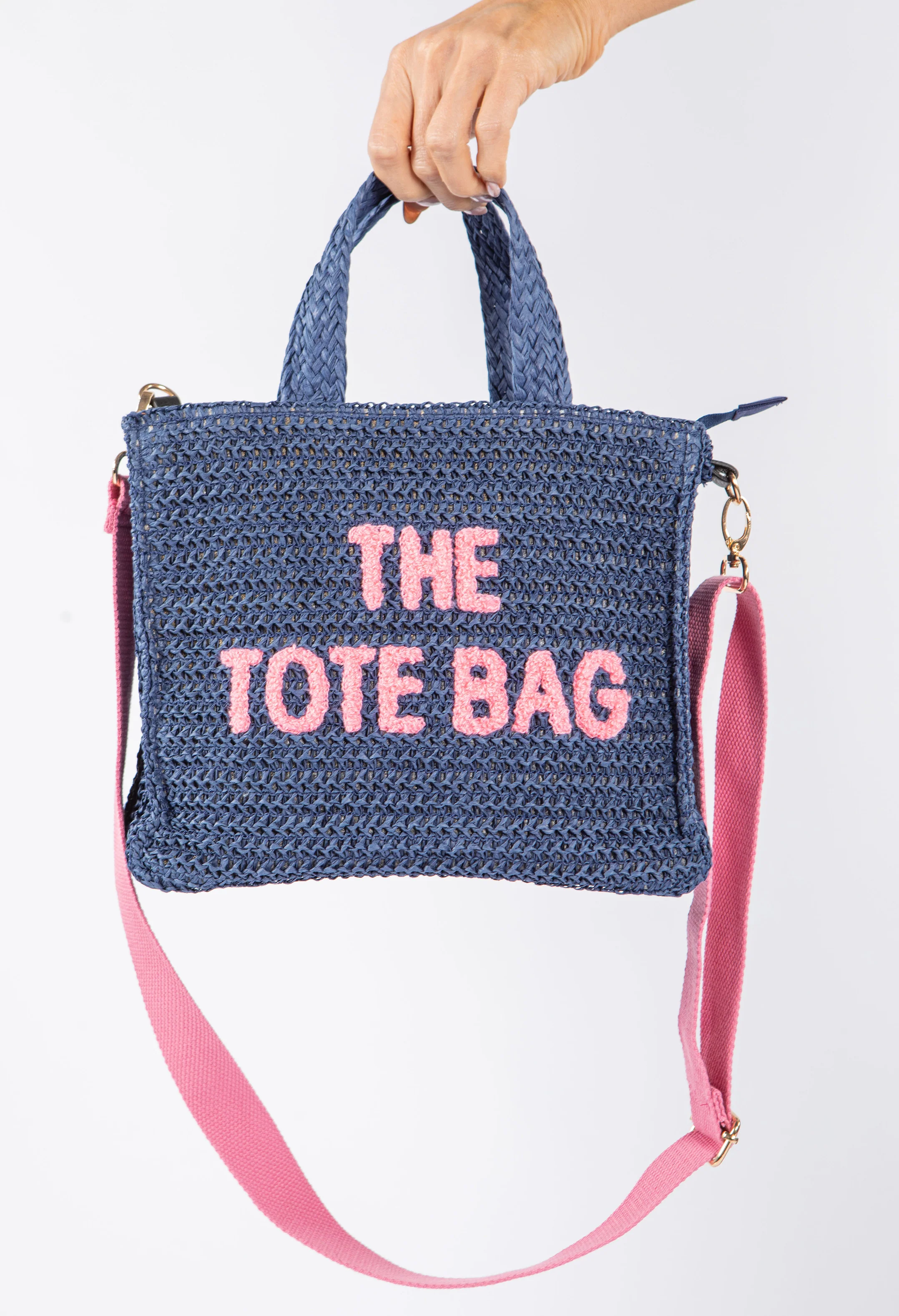 Contrast Crossbody Tote Bag