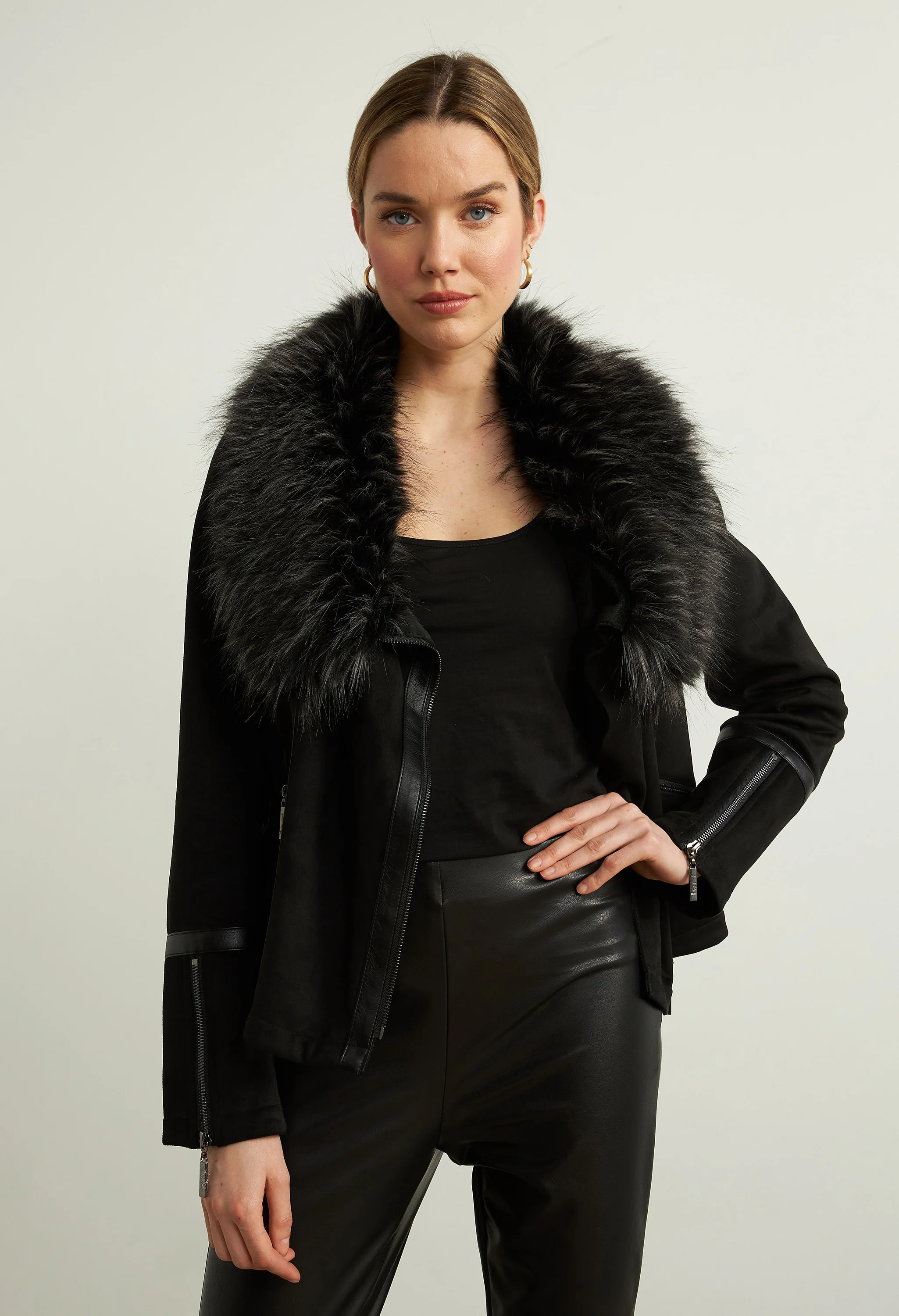 Faux Fur Collared Jacket