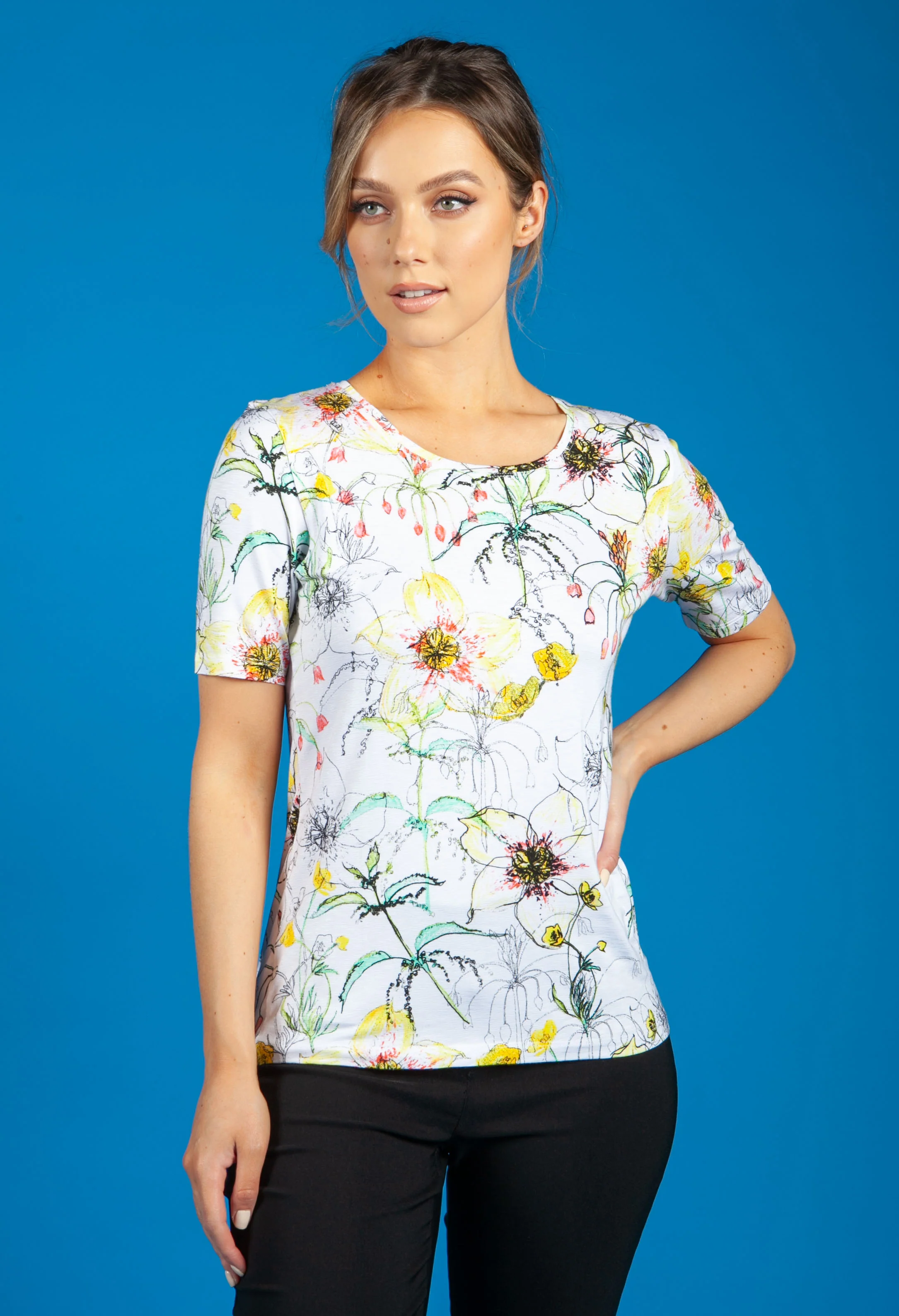 Sunshine Floral Print Top