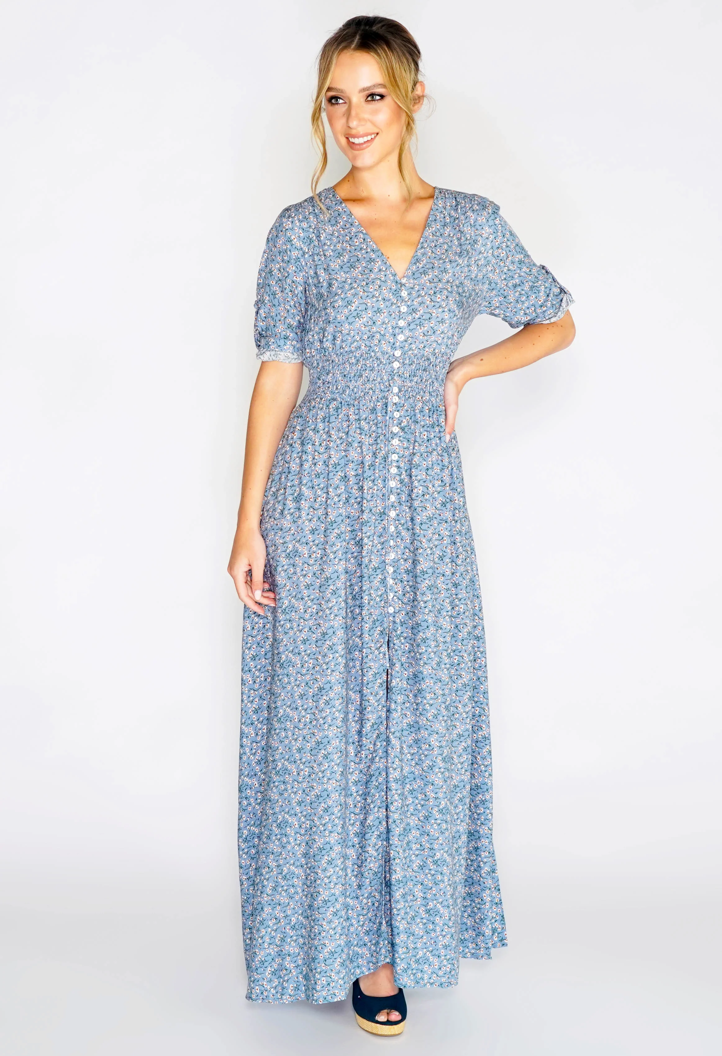 FLORAL PRINTED MAXI DRESS-1