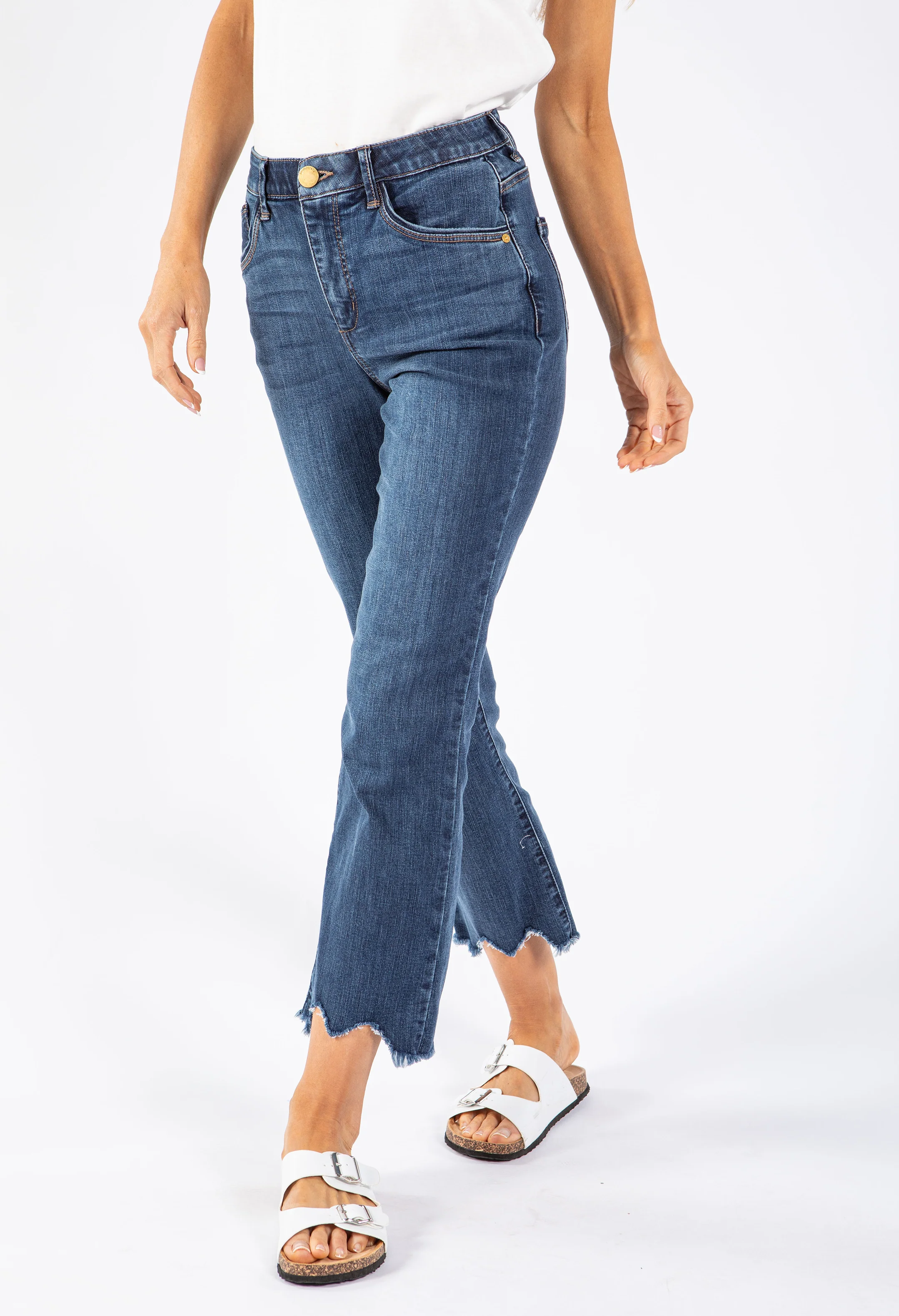 AbSolution Skyrise Barely Boot Jean with Scallop Hem