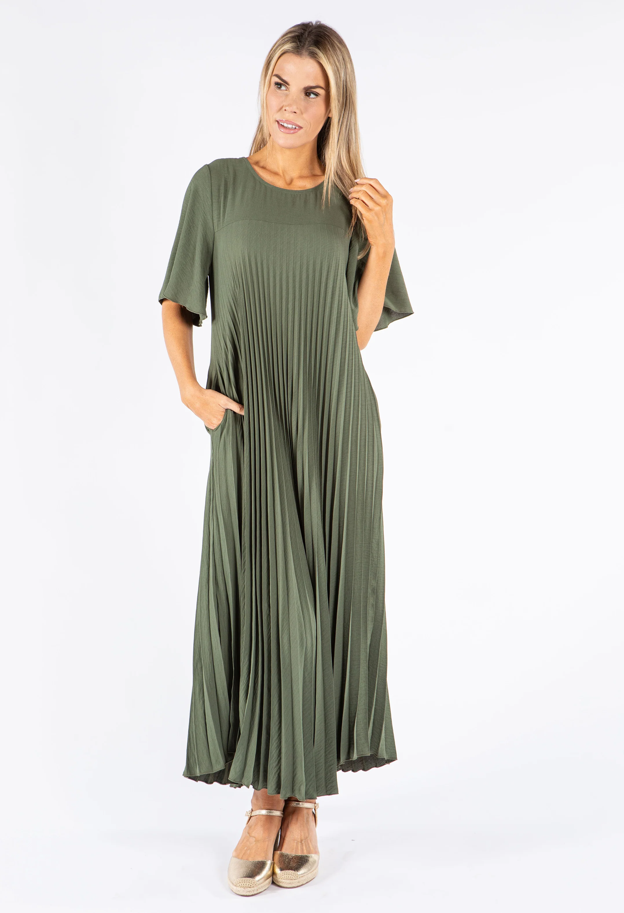 Plisse Maxi Dress