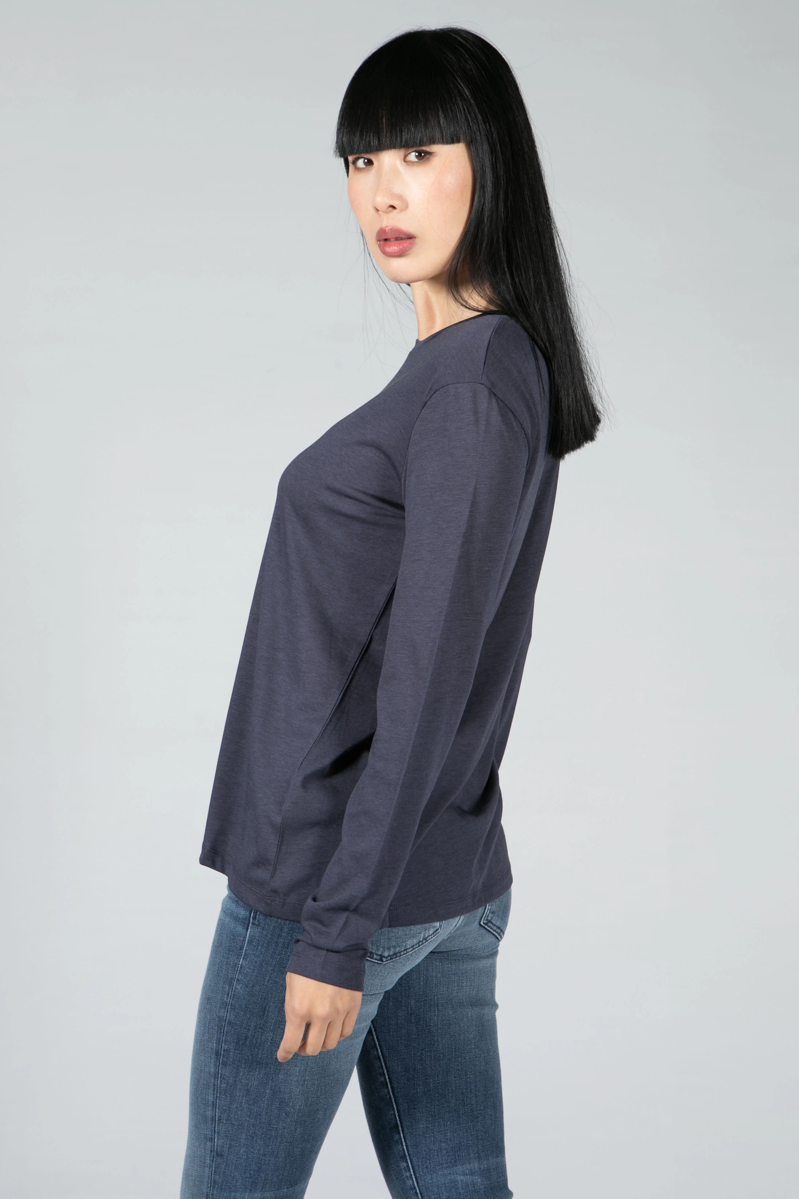 LONG SLEEVE MADE OF TENCELâ„¢ LYOCELL MIX IN NIGHT SKY