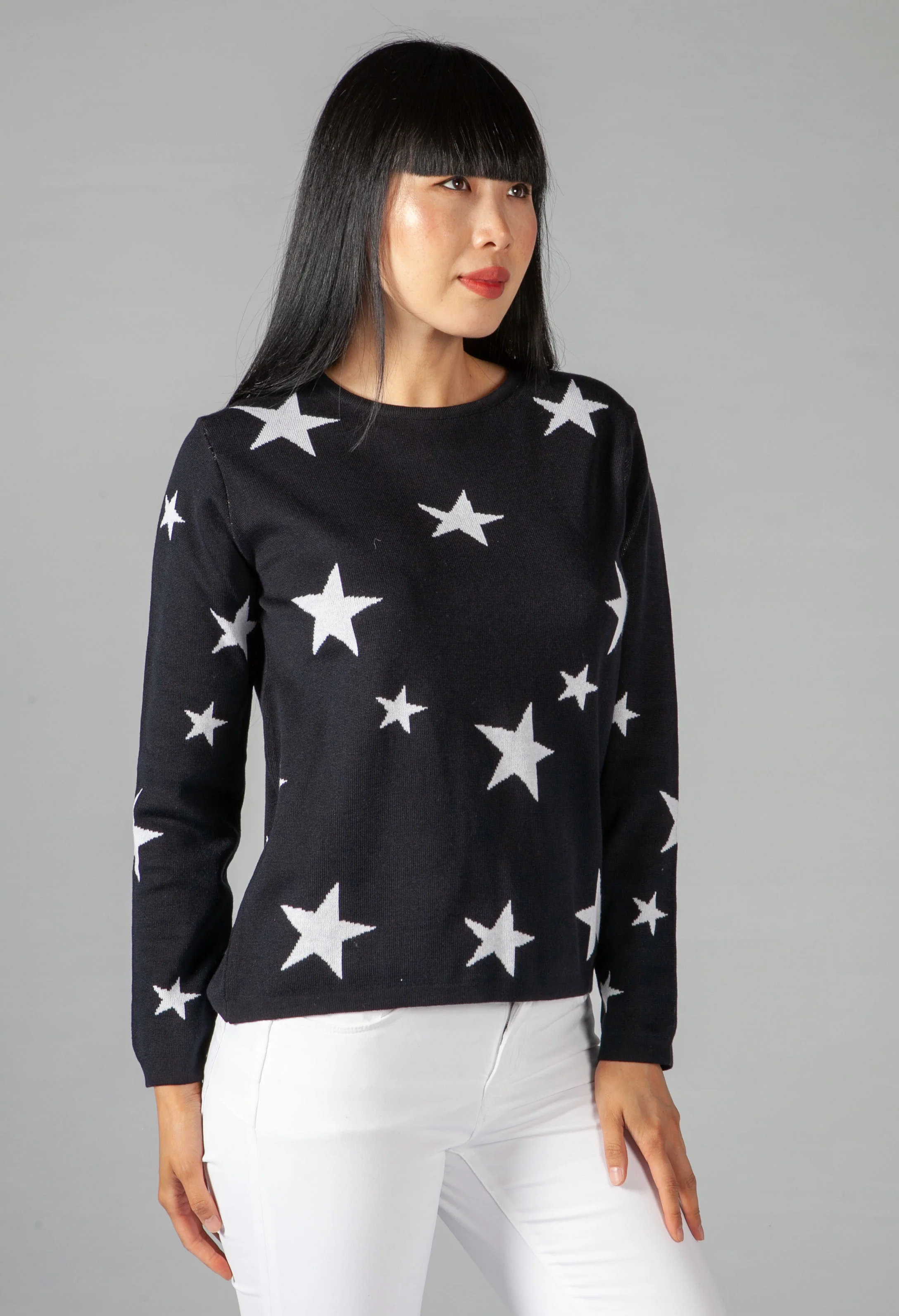 Navy Star Jumper