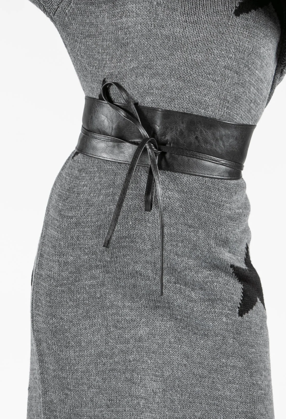 Smooth Faux Leather Obi Belt