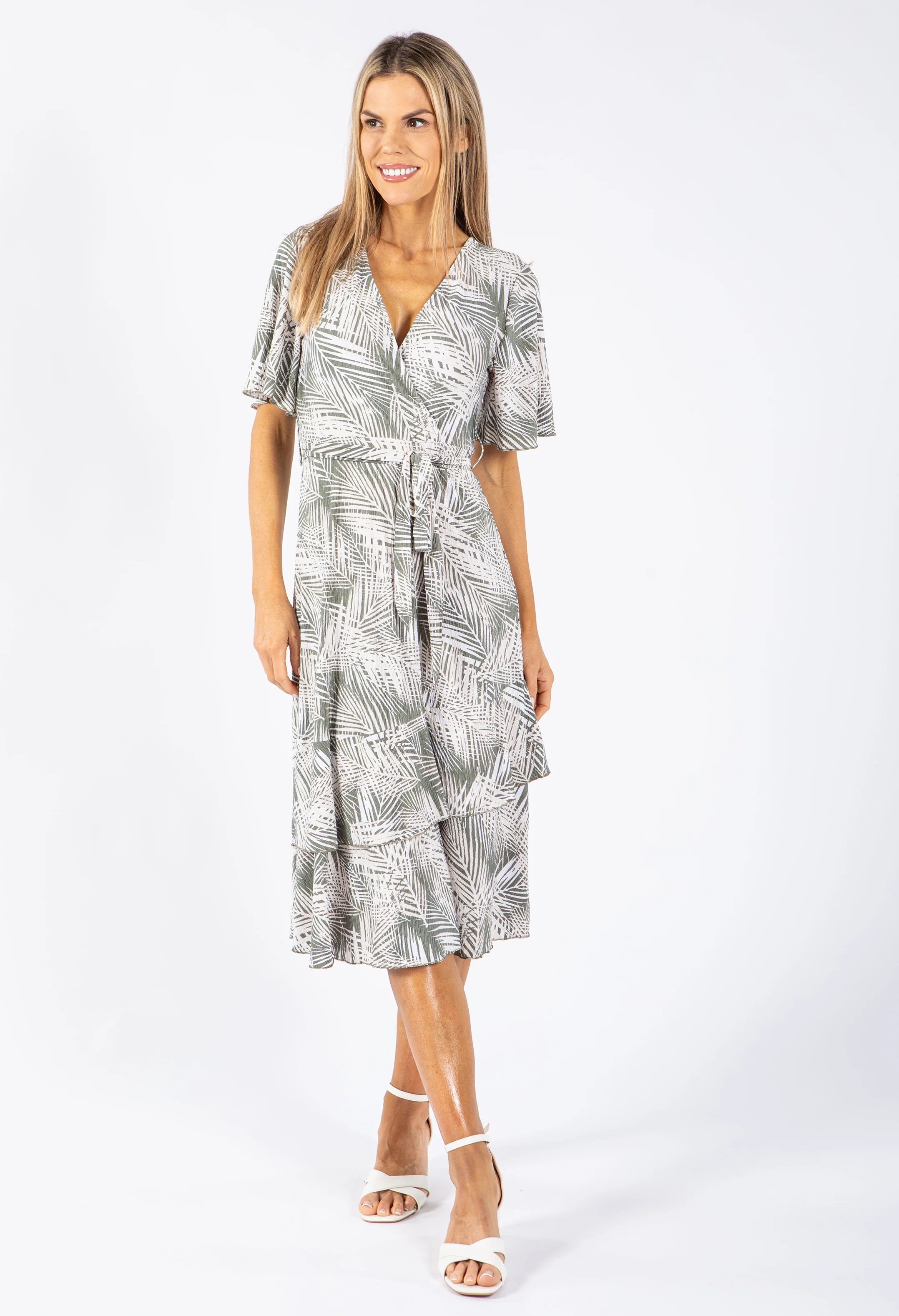 Palms Print Dress