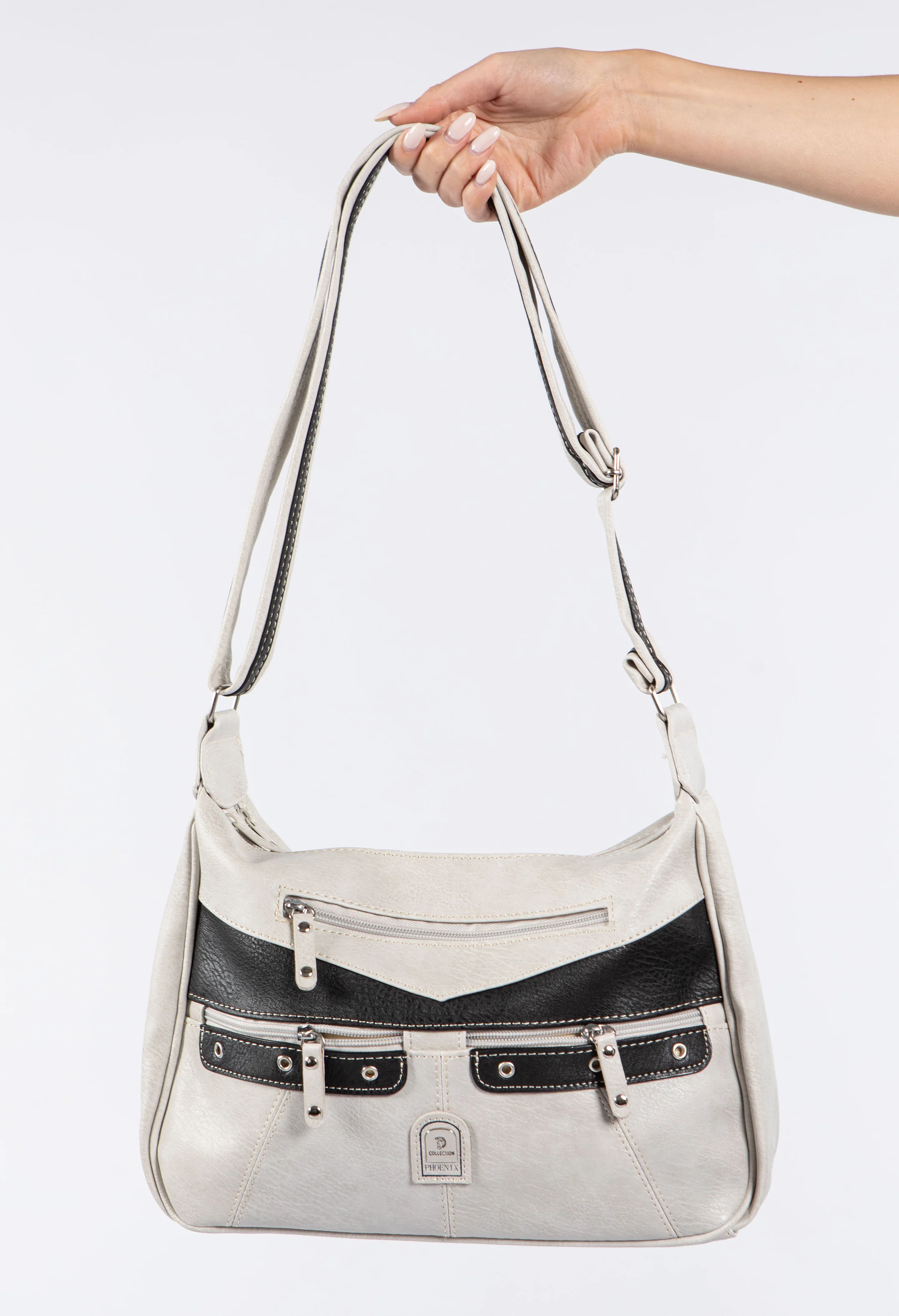 Faux leather Contrast Crossbody Bag