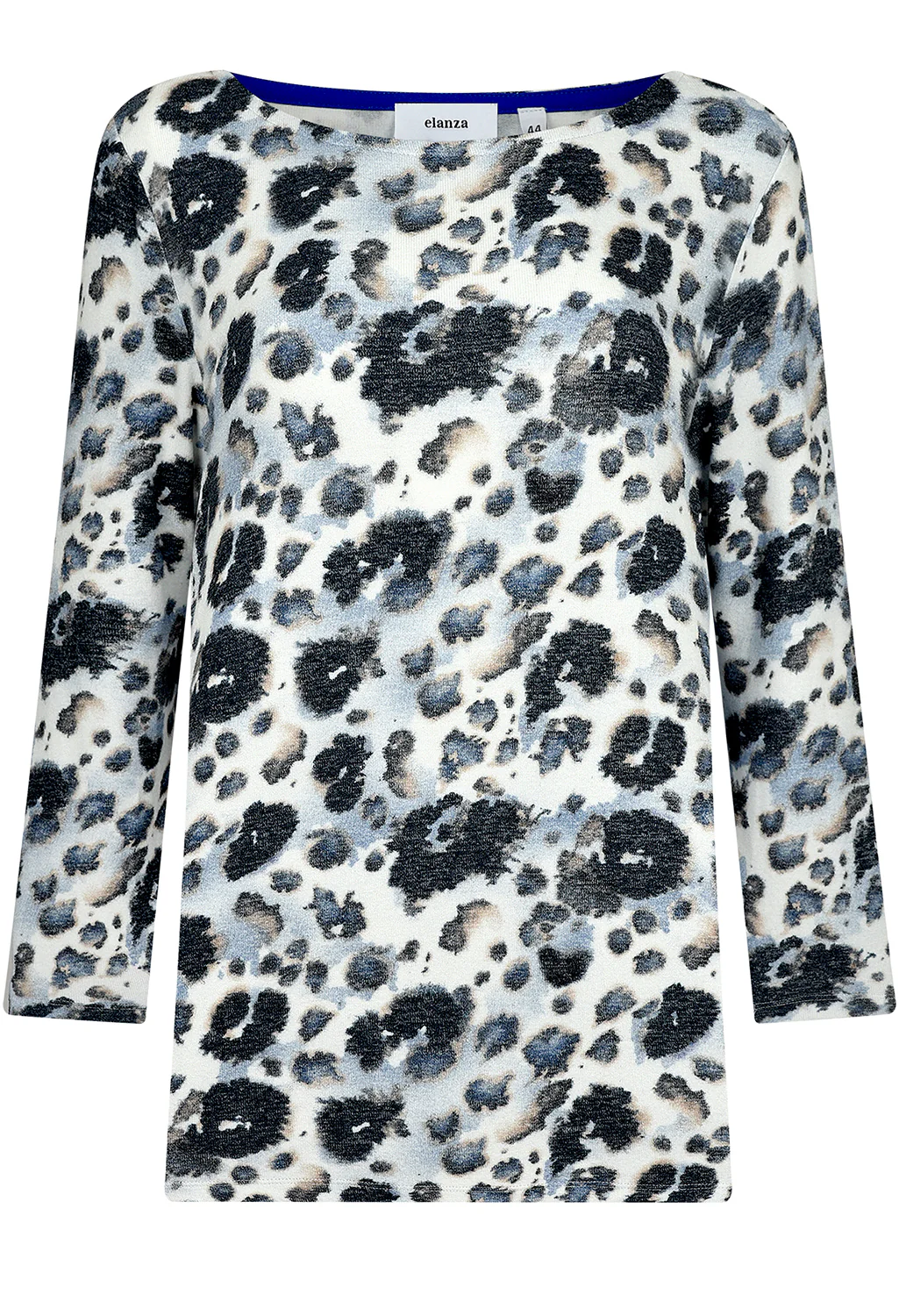 Blue Animal Print Top